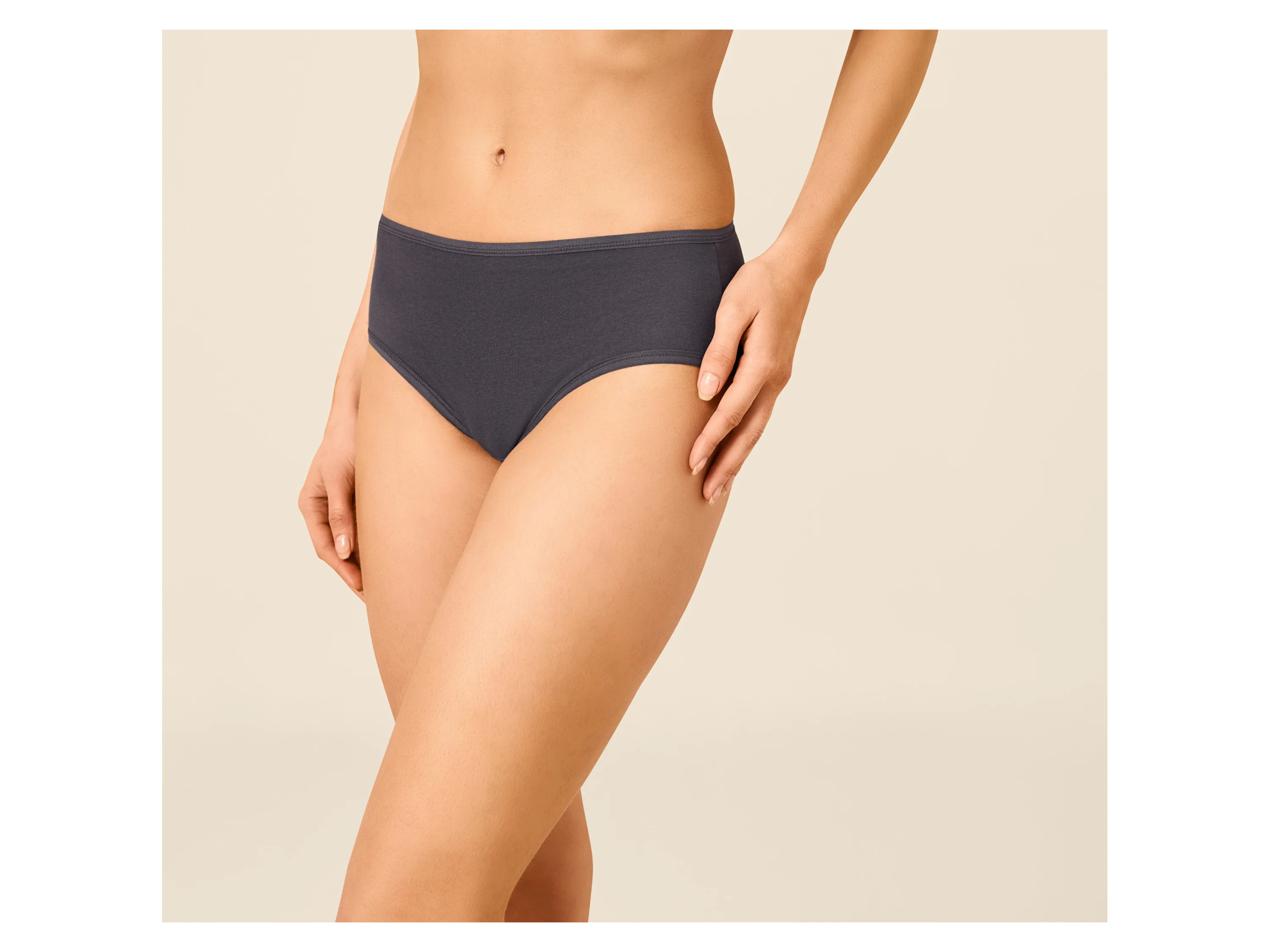 ESMARA® Damen Slips, 5 Stück (grau/pink, M(40/42)) – Bild 2 von 4