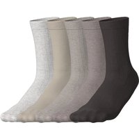 ESMARA® Damen Socken, 5 Paar (beige/braun, 35-38)