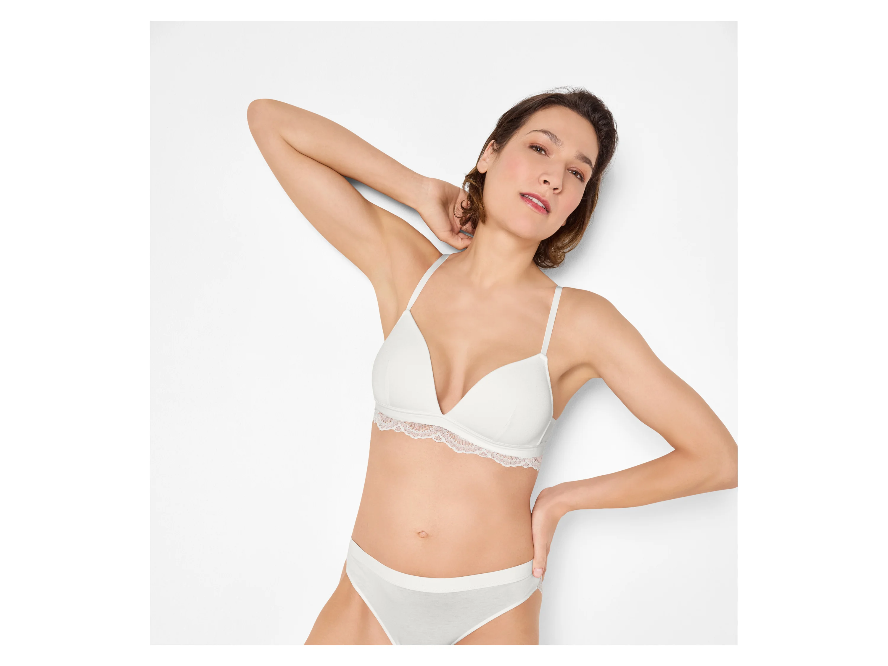 ESMARA® Damen Soft-BH mit Spitze (Creme, 80B) – Bild 2 von 2