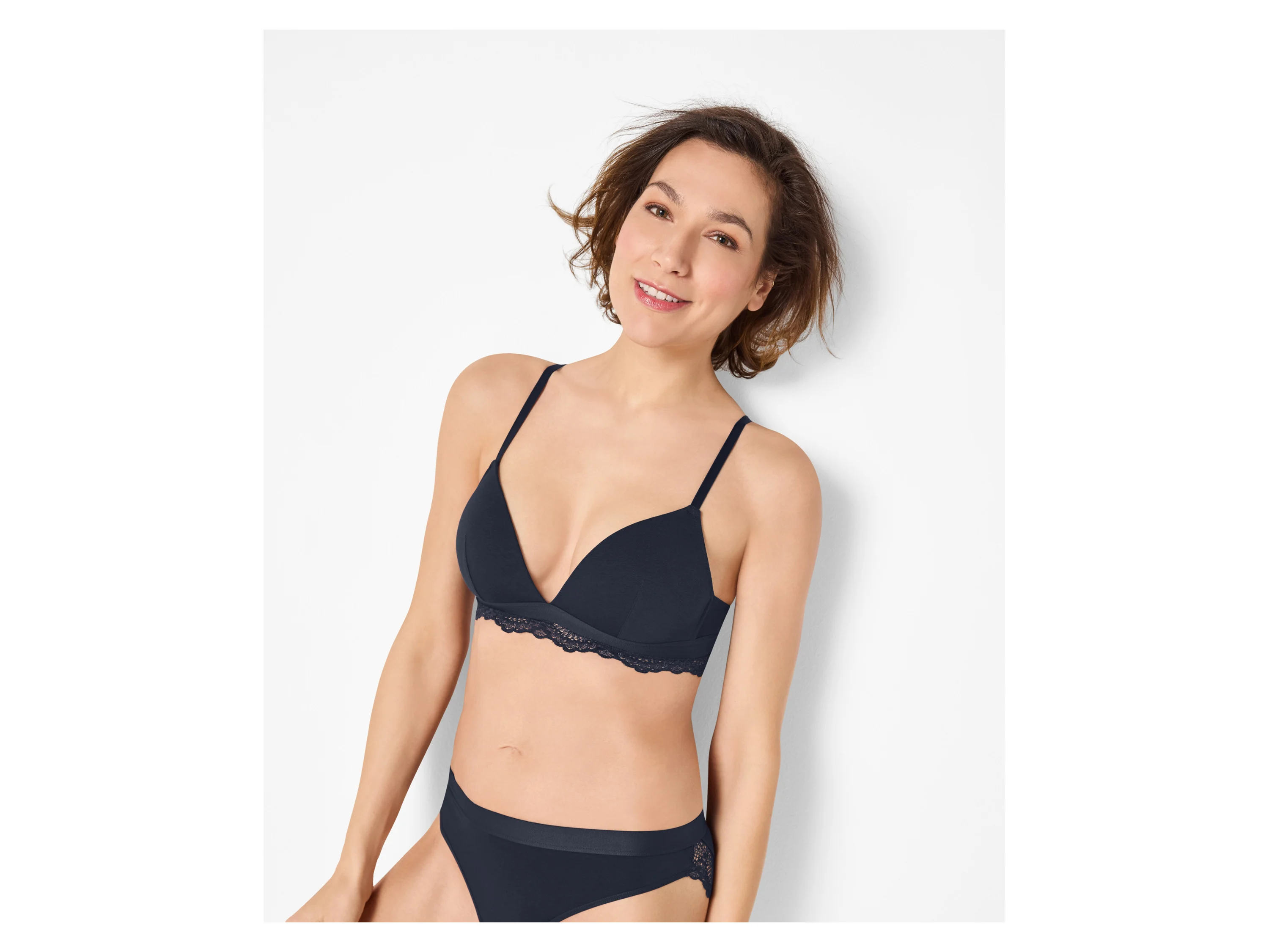 ESMARA® Damen Soft-BH mit Spitze (Navy, 75B) – Bild 2 von 2