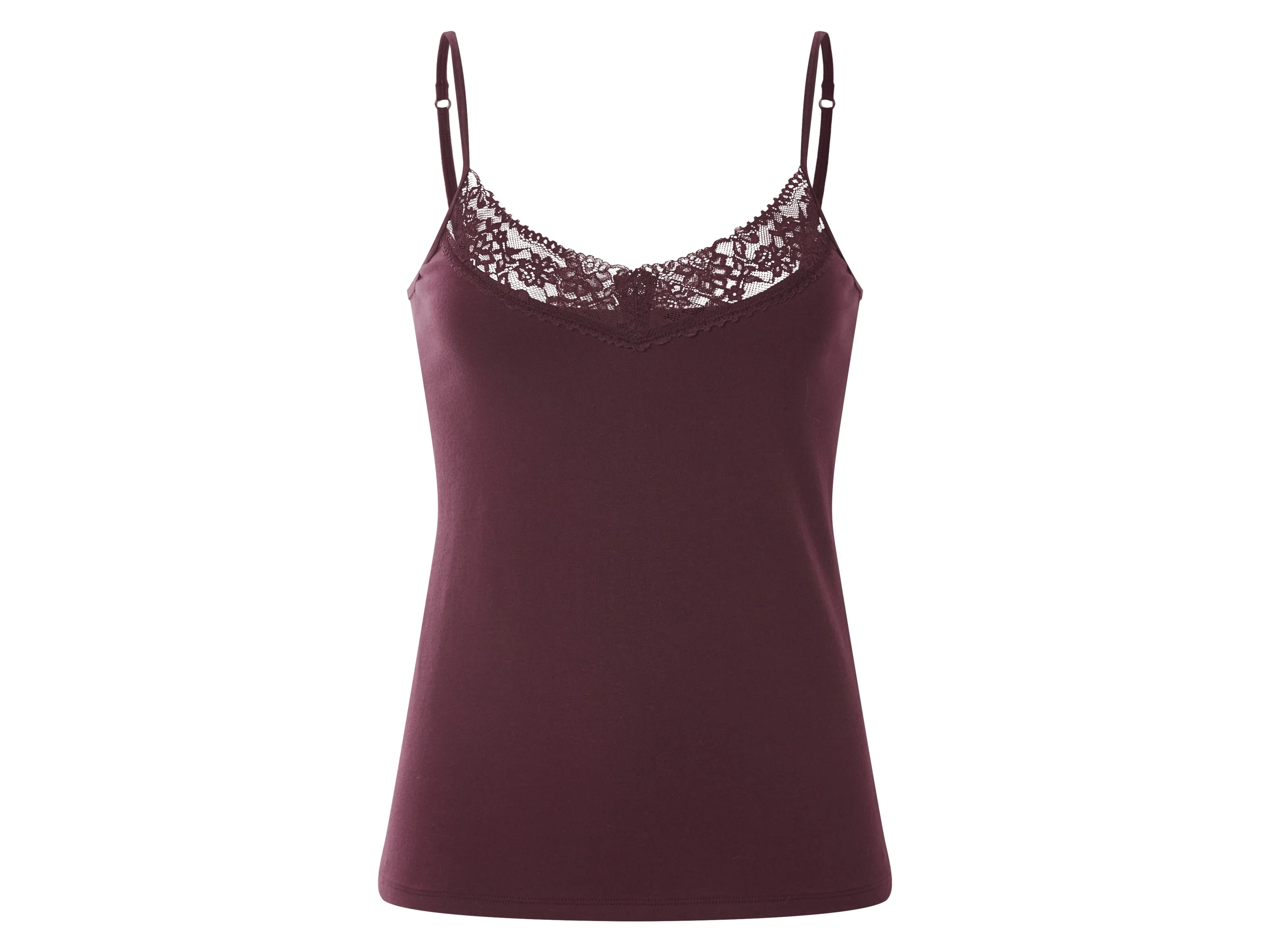 ESMARA® Damen Spaghettiträgerhemden, 3 Stück (rot/rosé, XL(48/50)) – Bild 3 von 4