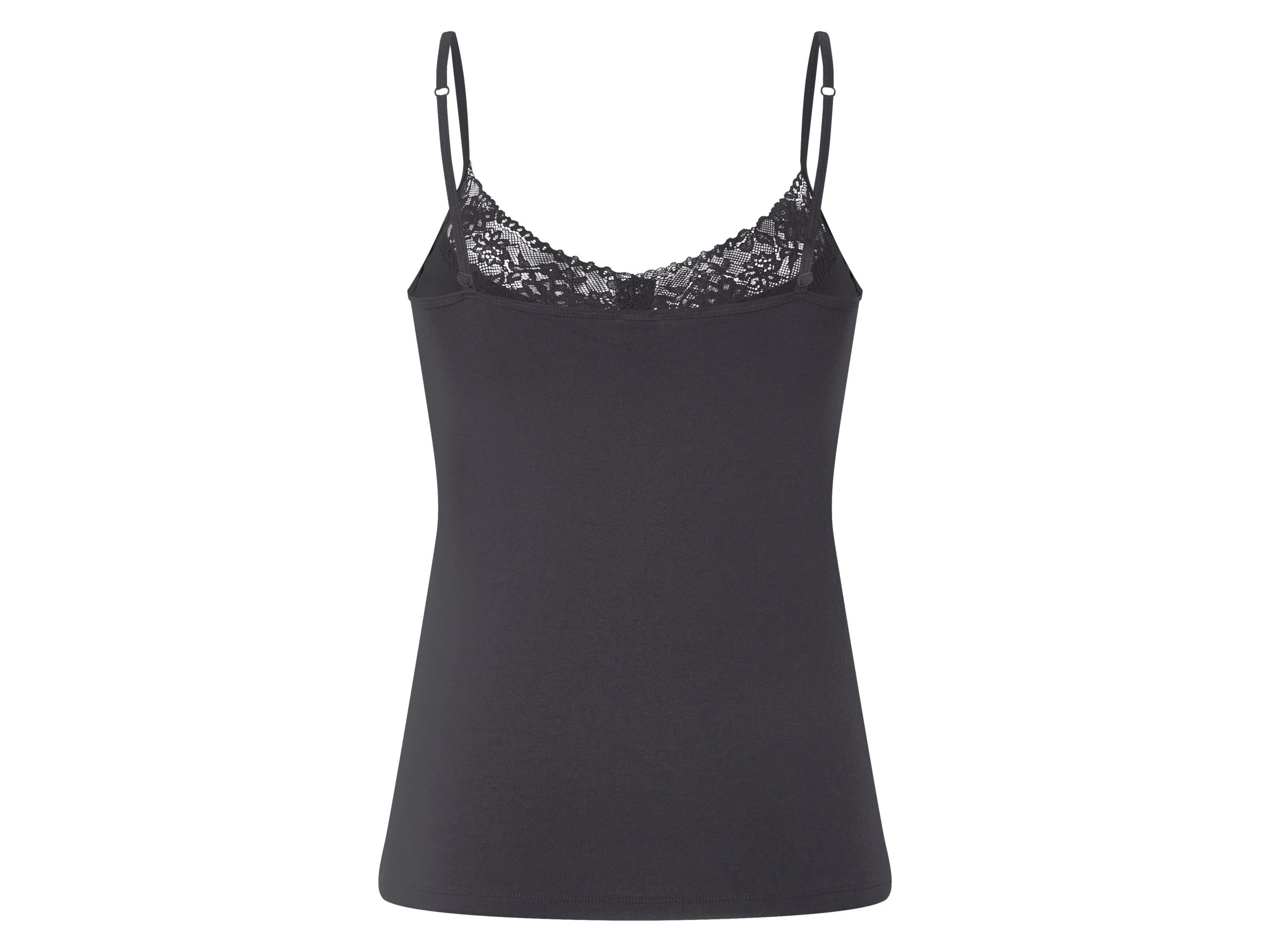 ESMARA® Damen Spaghettiträgerhemden, 3 Stück (grau/creme, M(40/42)) – Bild 4 von 4