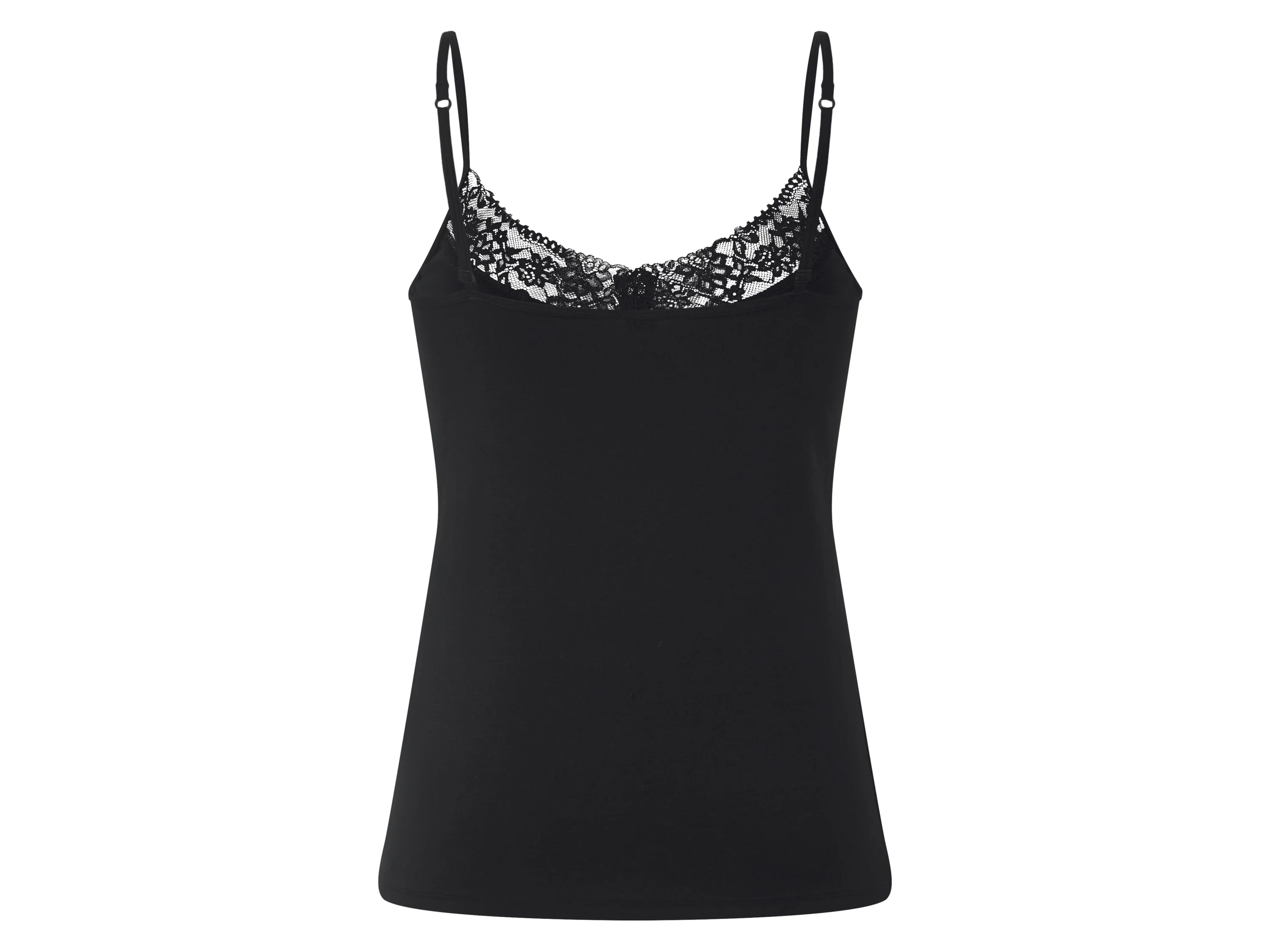 ESMARA® Damen Spaghettiträgerhemden, 3 Stück (Schwarz, S(36/38)) – Bild 4 von 4