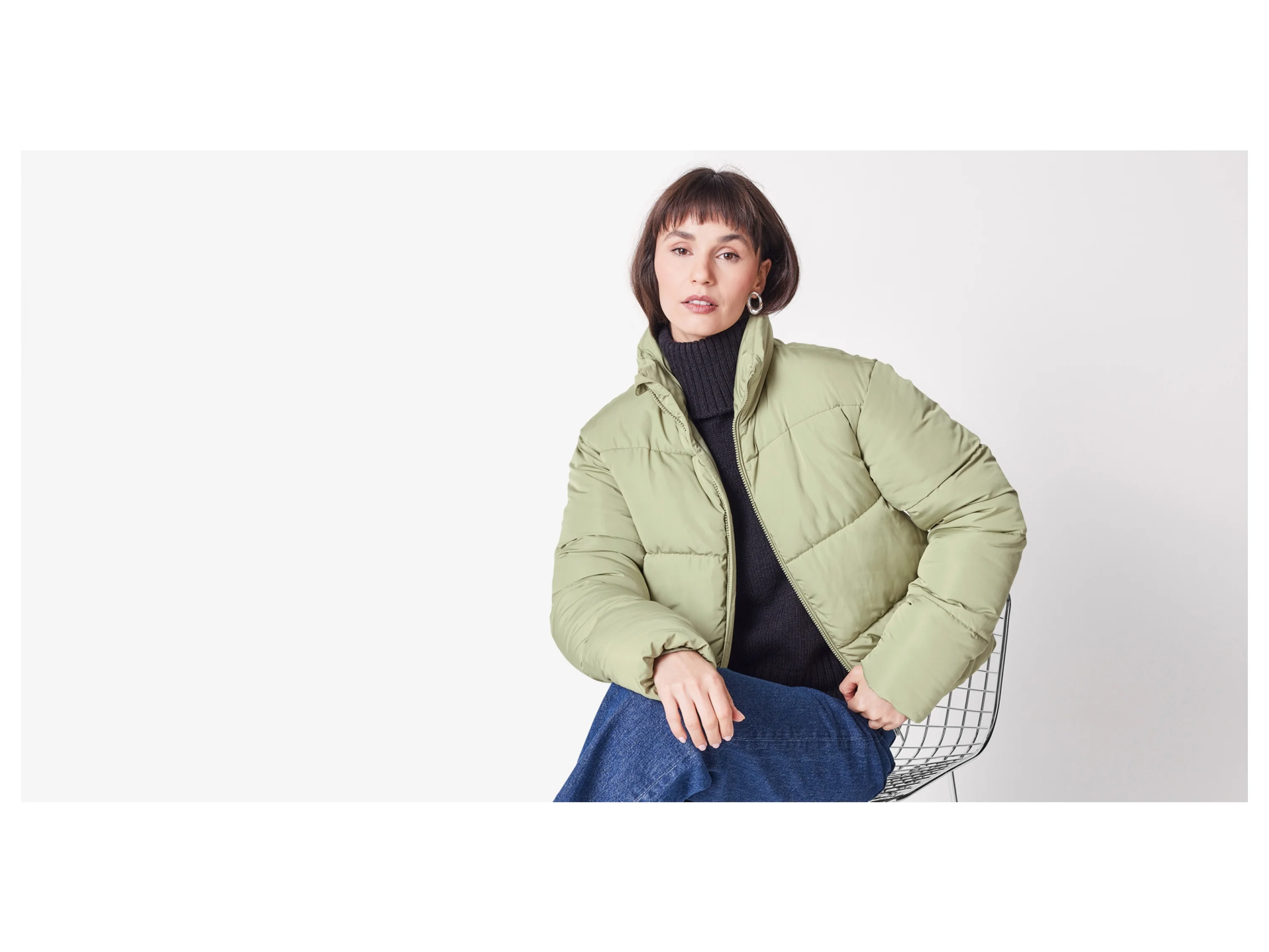 ESMARA® Damen Steppjacke (Khaki, L(44/46)) – Bild 2 von 4