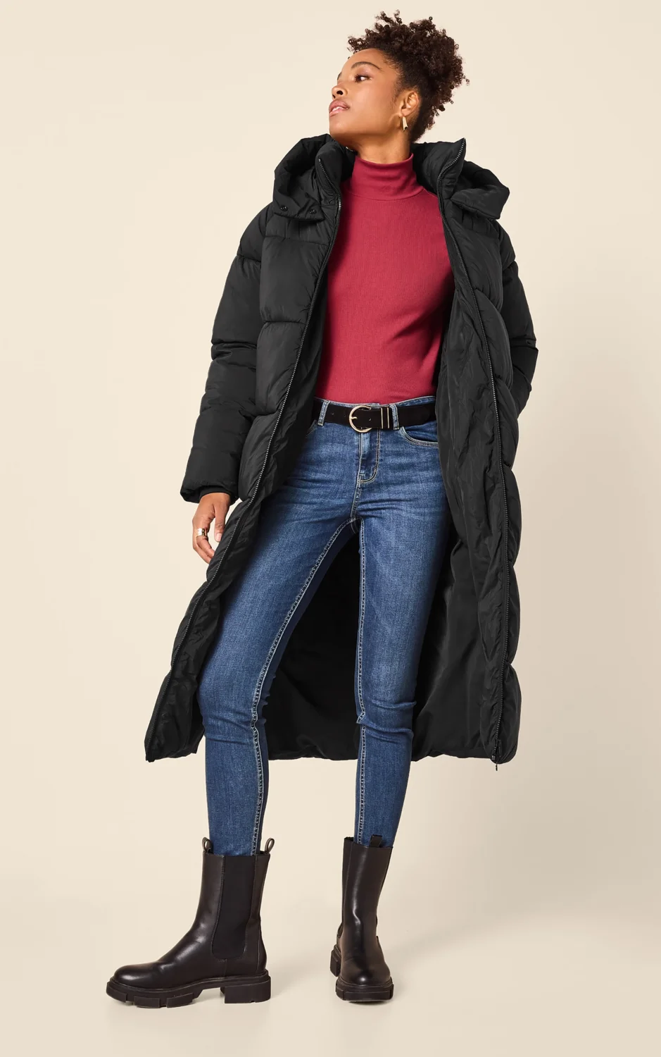 ESMARA® Damen Steppmantel (Schwarz, M(40/42)) – Bild 2 von 4