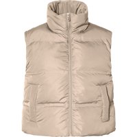 ESMARA® Damen Steppweste, mit wärmender Wattierung (Beige, M(40/42))