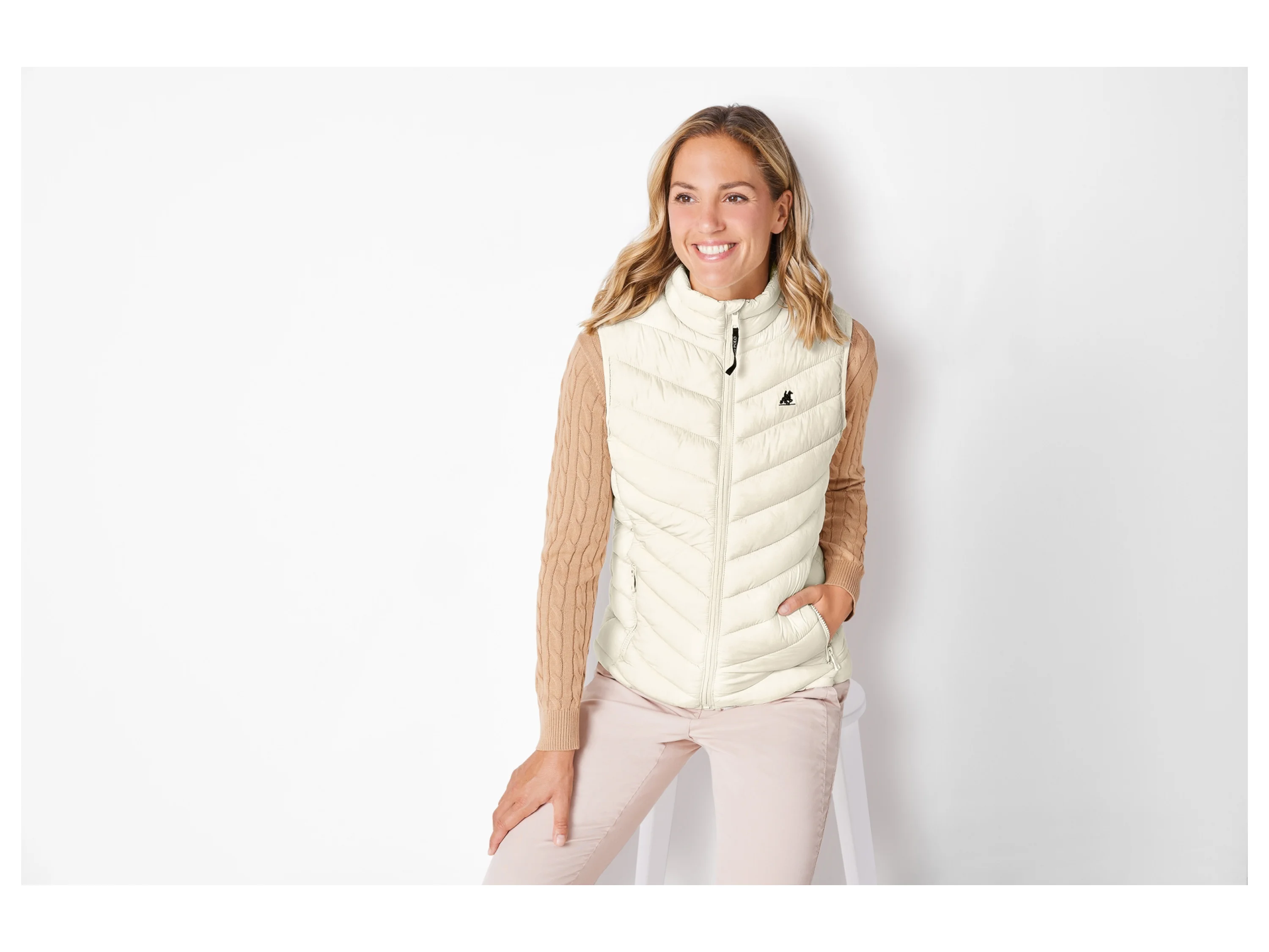 ESMARA® Damen Steppweste (Beige, M(40/42)) – Bild 2 von 4
