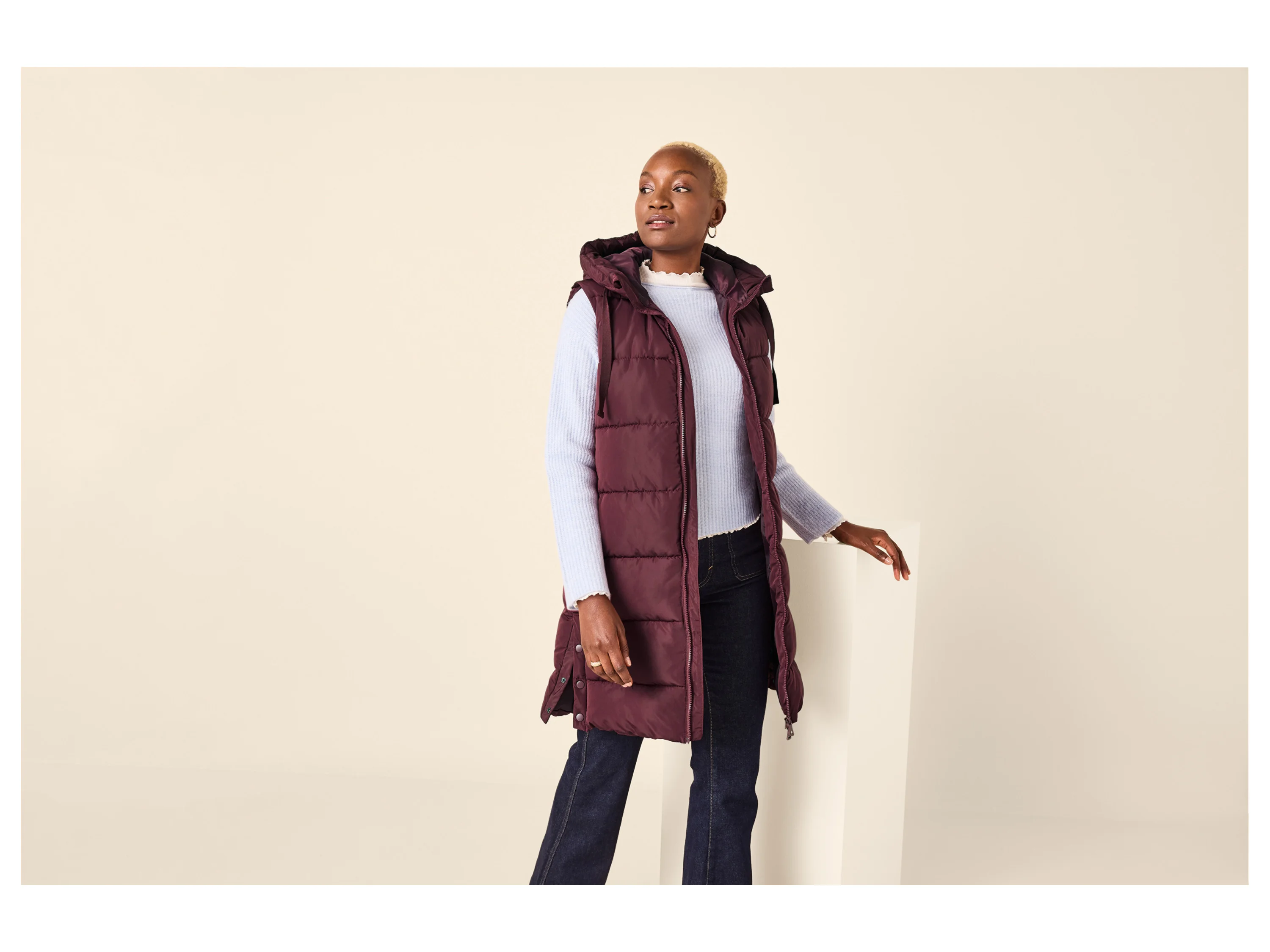 ESMARA® Damen Steppweste (Bordeaux, M(40/42)) – Bild 2 von 4