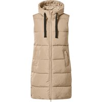 ESMARA® Damen Steppweste lang (Beige, XS(32/34))