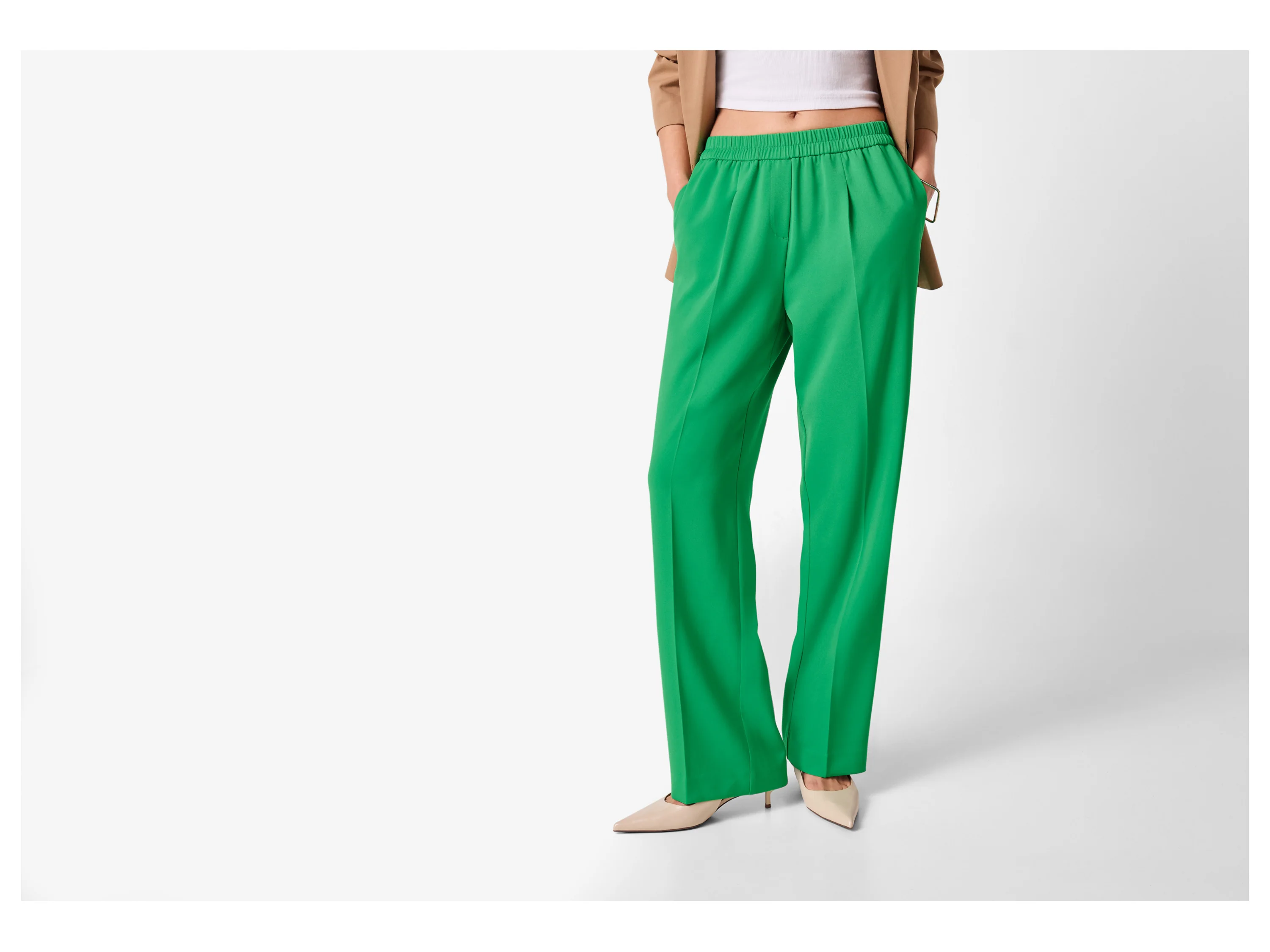 ESMARA® Damen Stoffhose (Grün, 34) – Bild 2 von 4