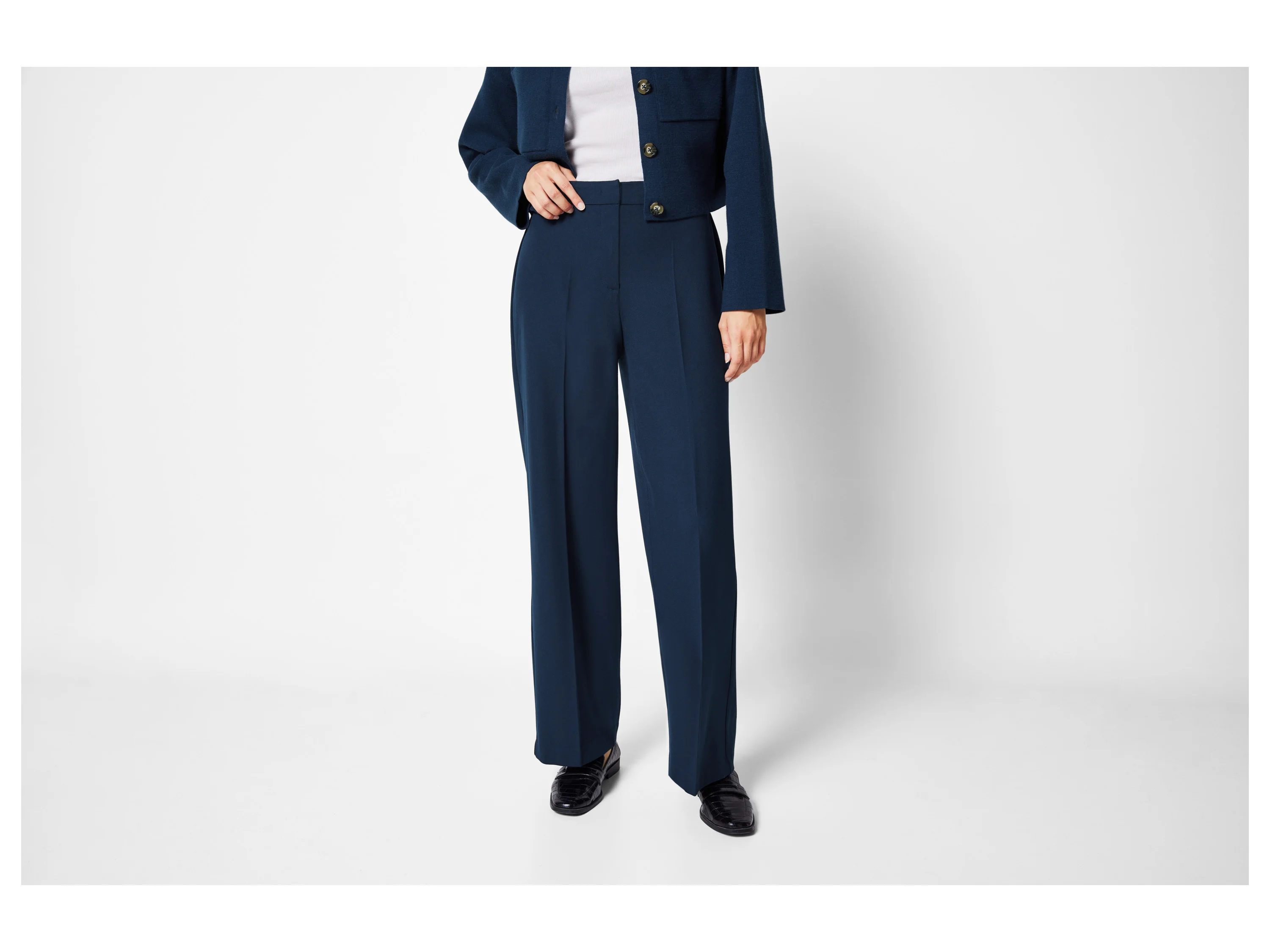 ESMARA® Damen Stoffhose (Navy, 42) – Bild 2 von 3