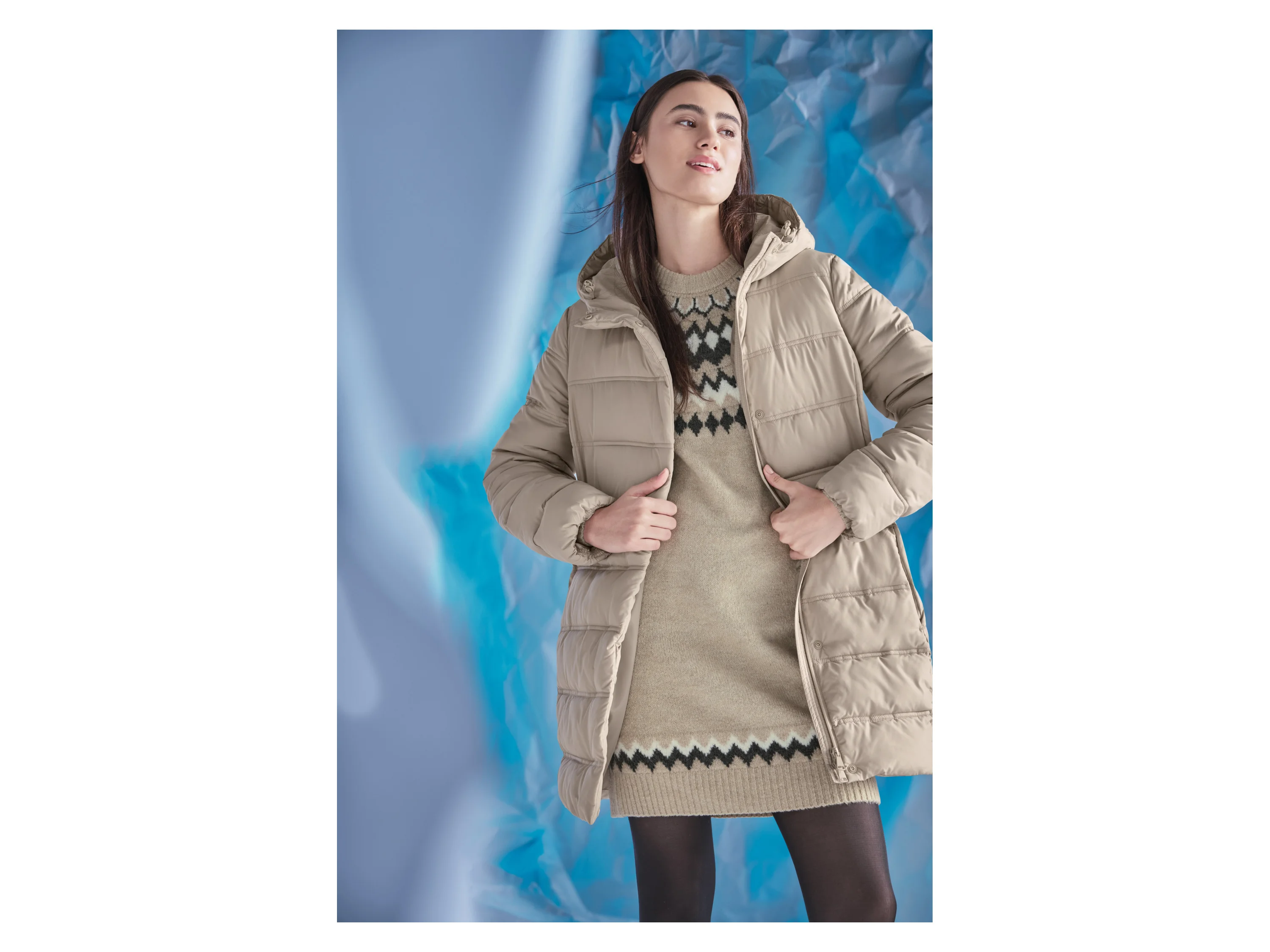 ESMARA® Damen Strickkleid (Beige, M(40/42)) – Bild 4 von 4