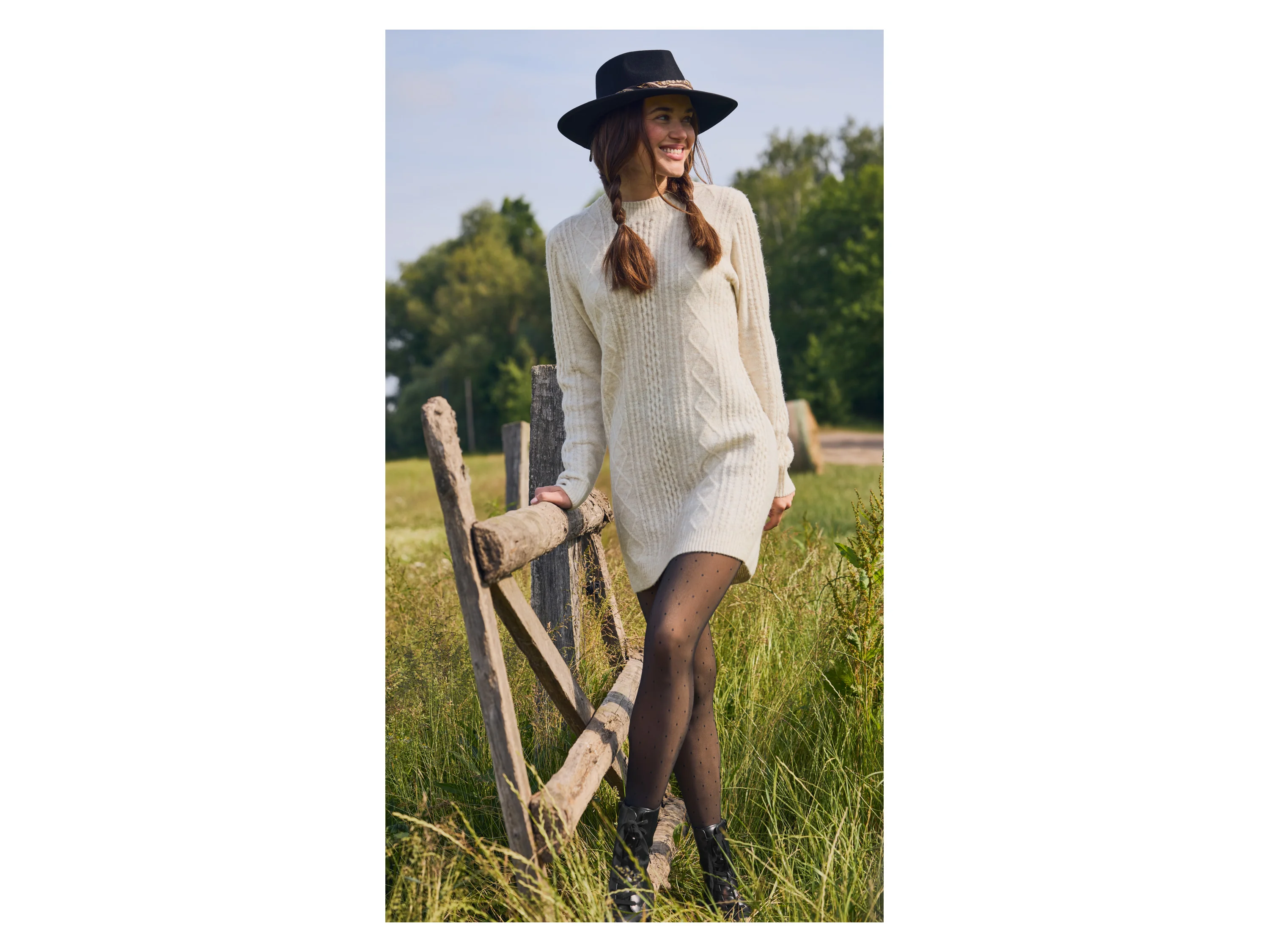 ESMARA® Damen Strickkleid (Beige, L(44/46)) – Bild 4 von 4