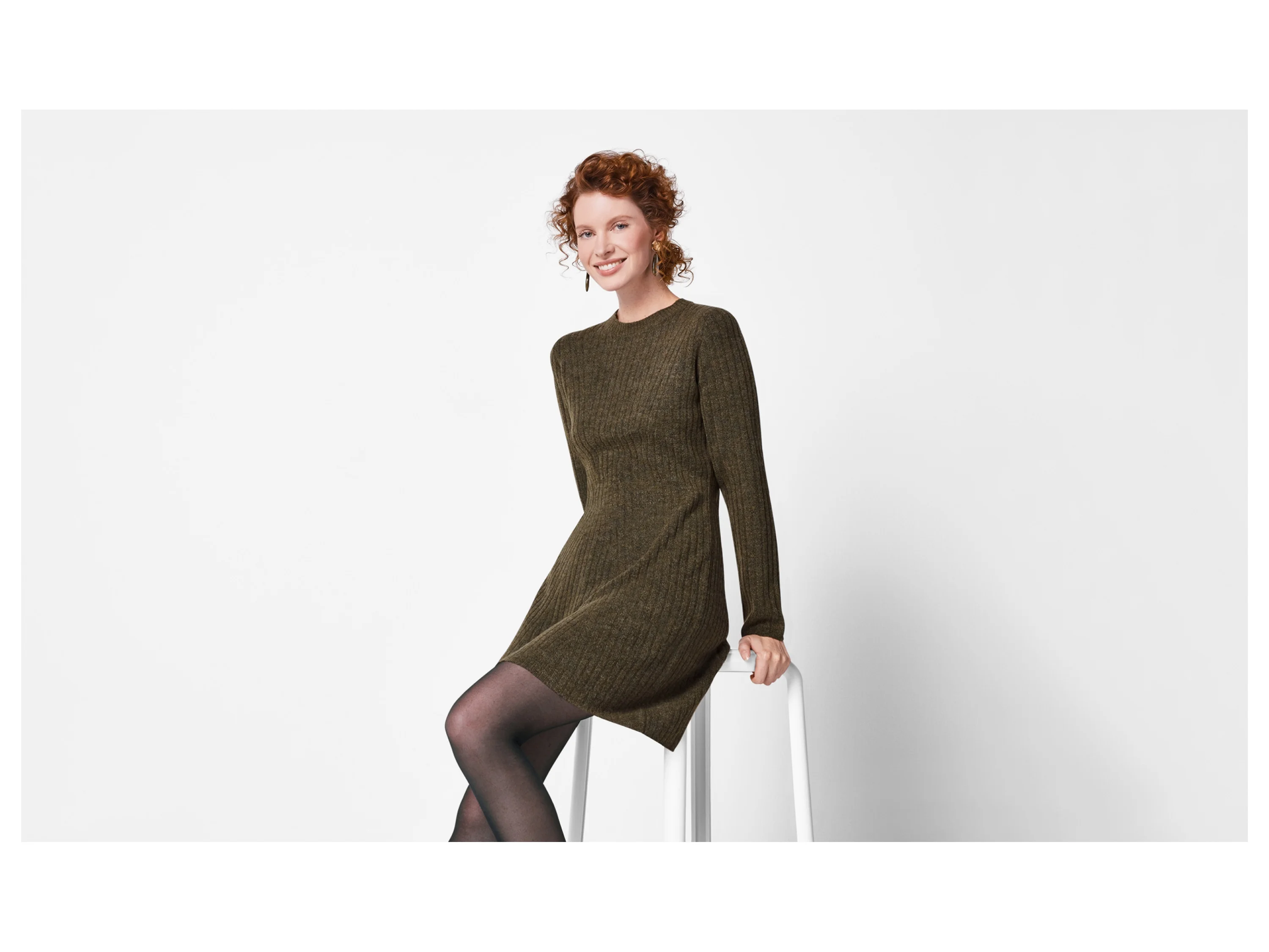 ESMARA® Damen Strickkleid (Braun, XS(32/34)) – Bild 2 von 3