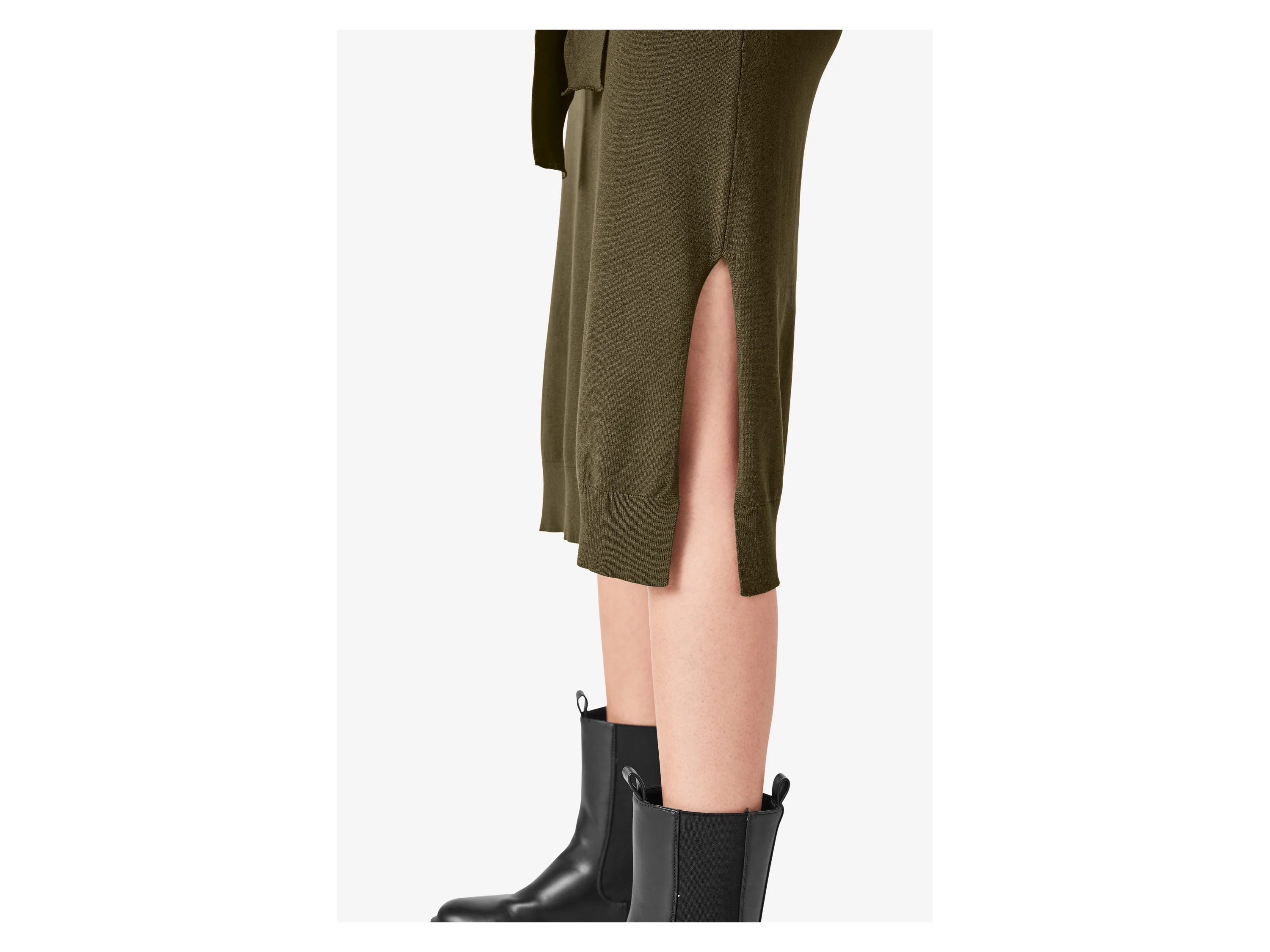 ESMARA® Damen Strickkleid (Olive, L(44/46)) – Bild 4 von 4