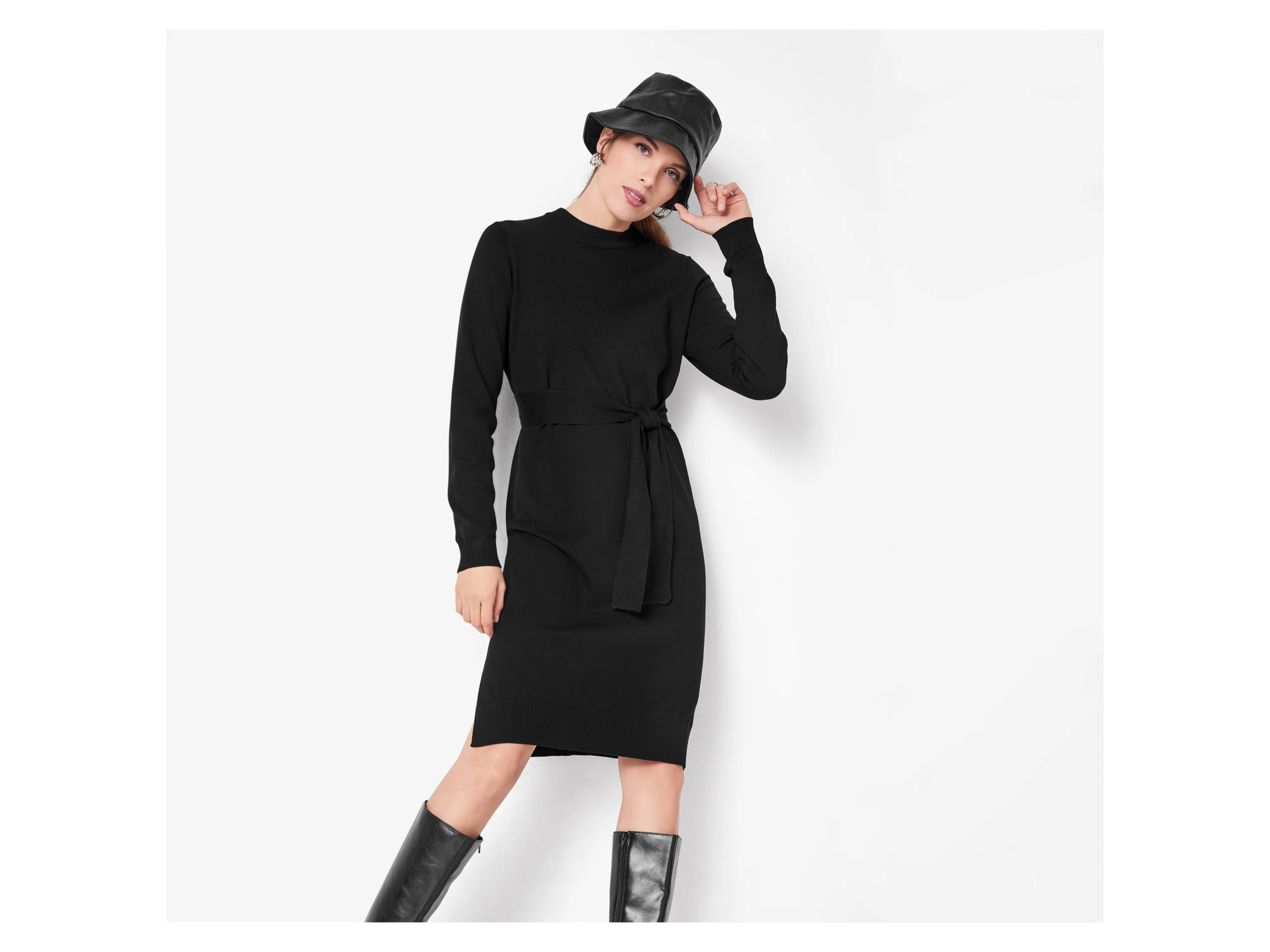 ESMARA® Damen Strickkleid (Schwarz, S(36/38)) – Bild 2 von 4