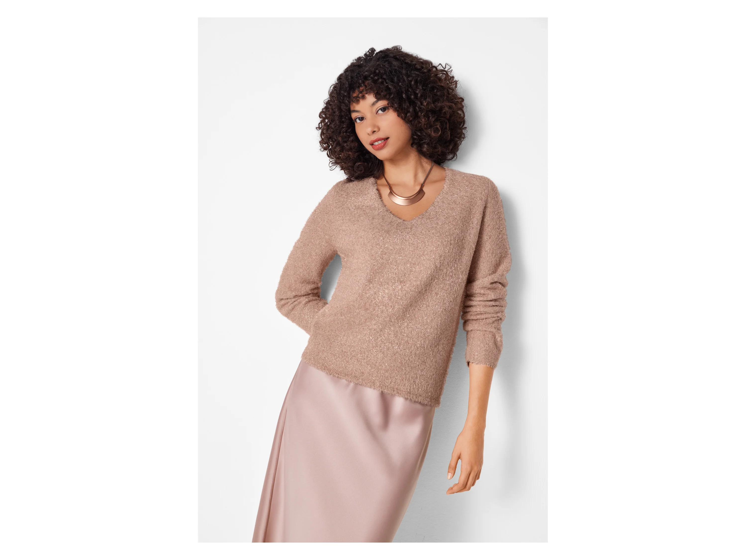 ESMARA® Damen Strickpullover (Beige, M(40/42)) – Bild 2 von 4