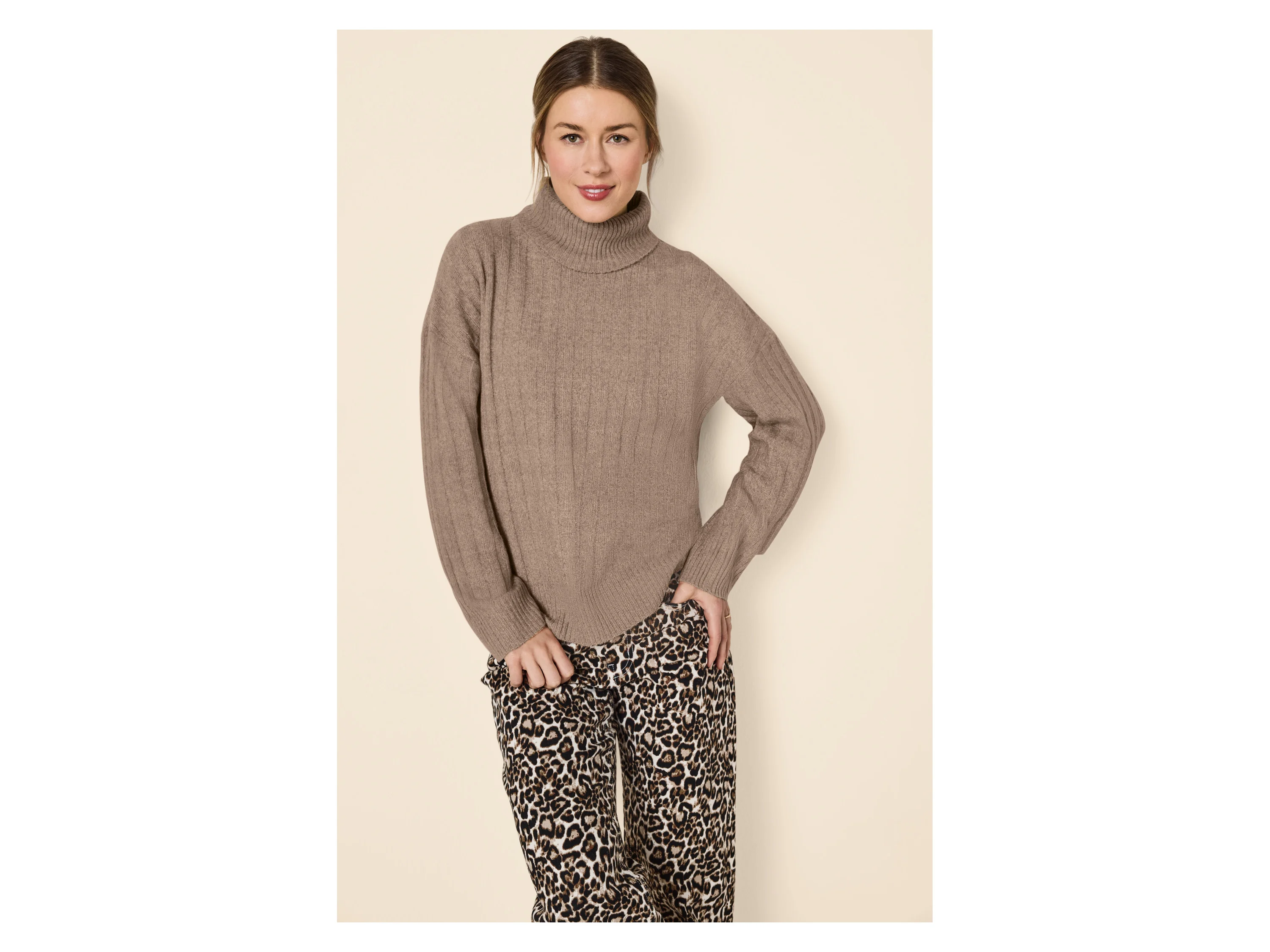 ESMARA® Damen Strickpullover (Beige, S(36/38)) – Bild 2 von 3