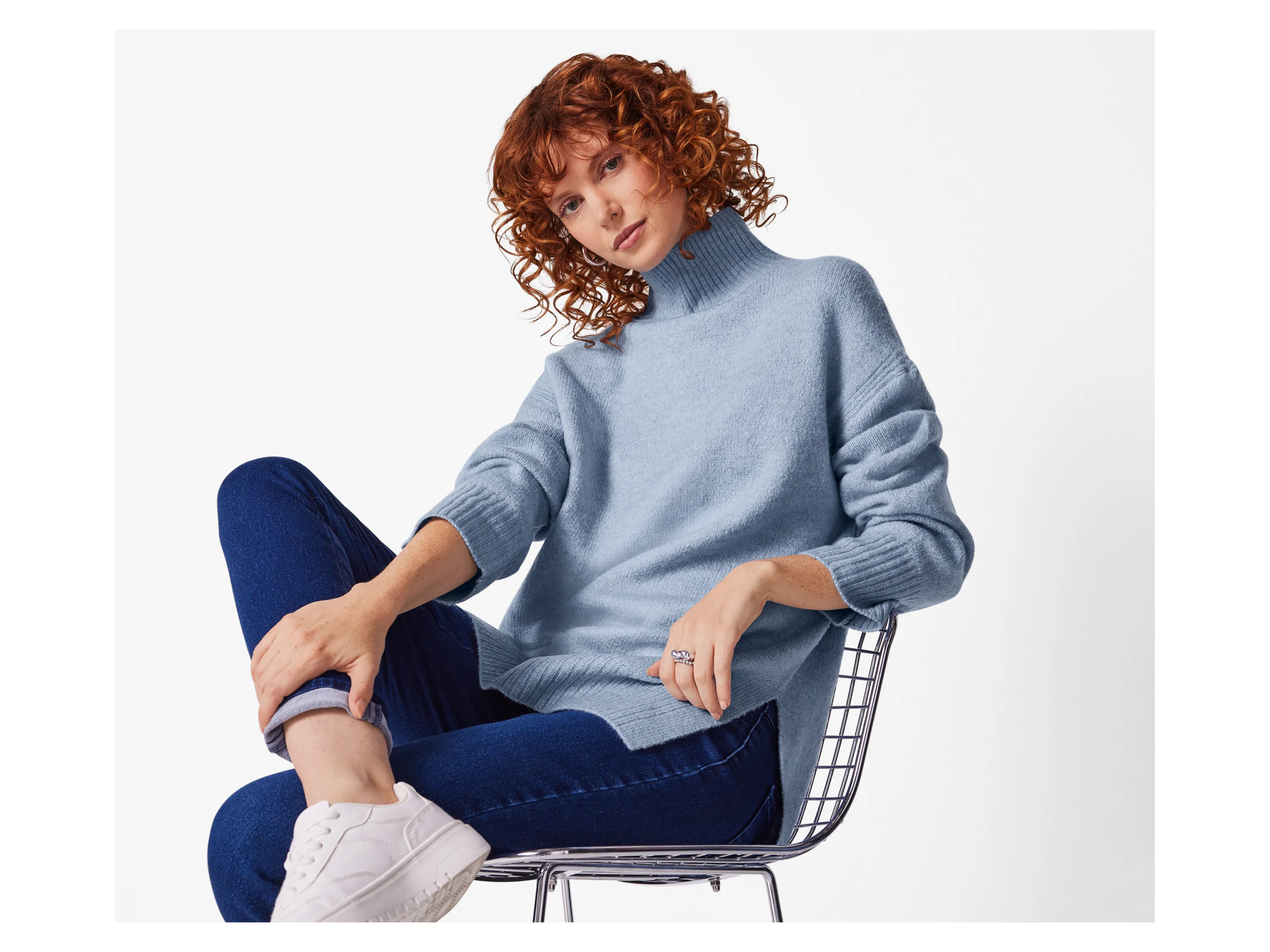 ESMARA® Damen Strickpullover (Blau, S(36/38)) – Bild 2 von 4