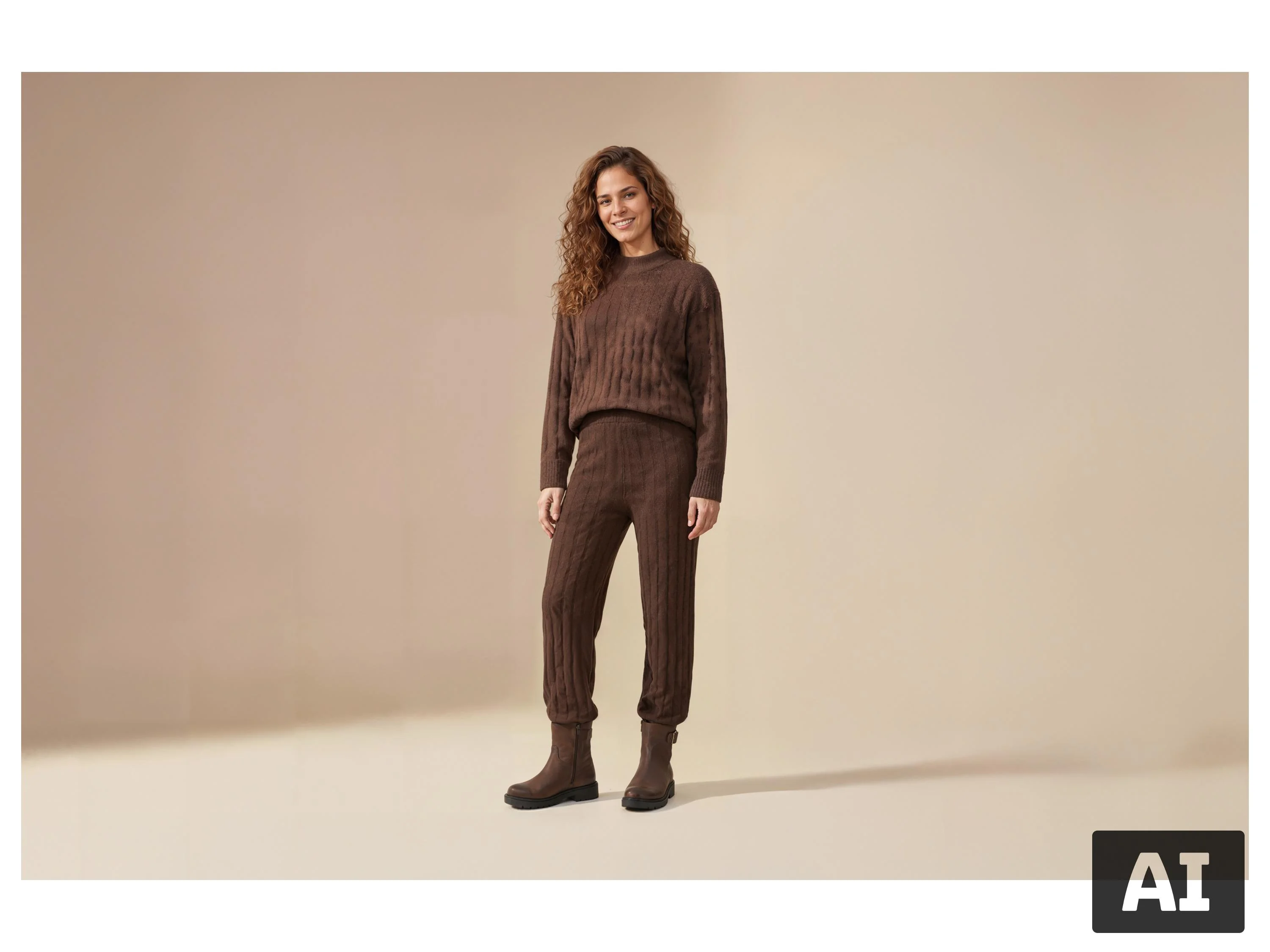 ESMARA® Damen Strickpullover (Braun, M (40/42)) – Bild 4 von 4