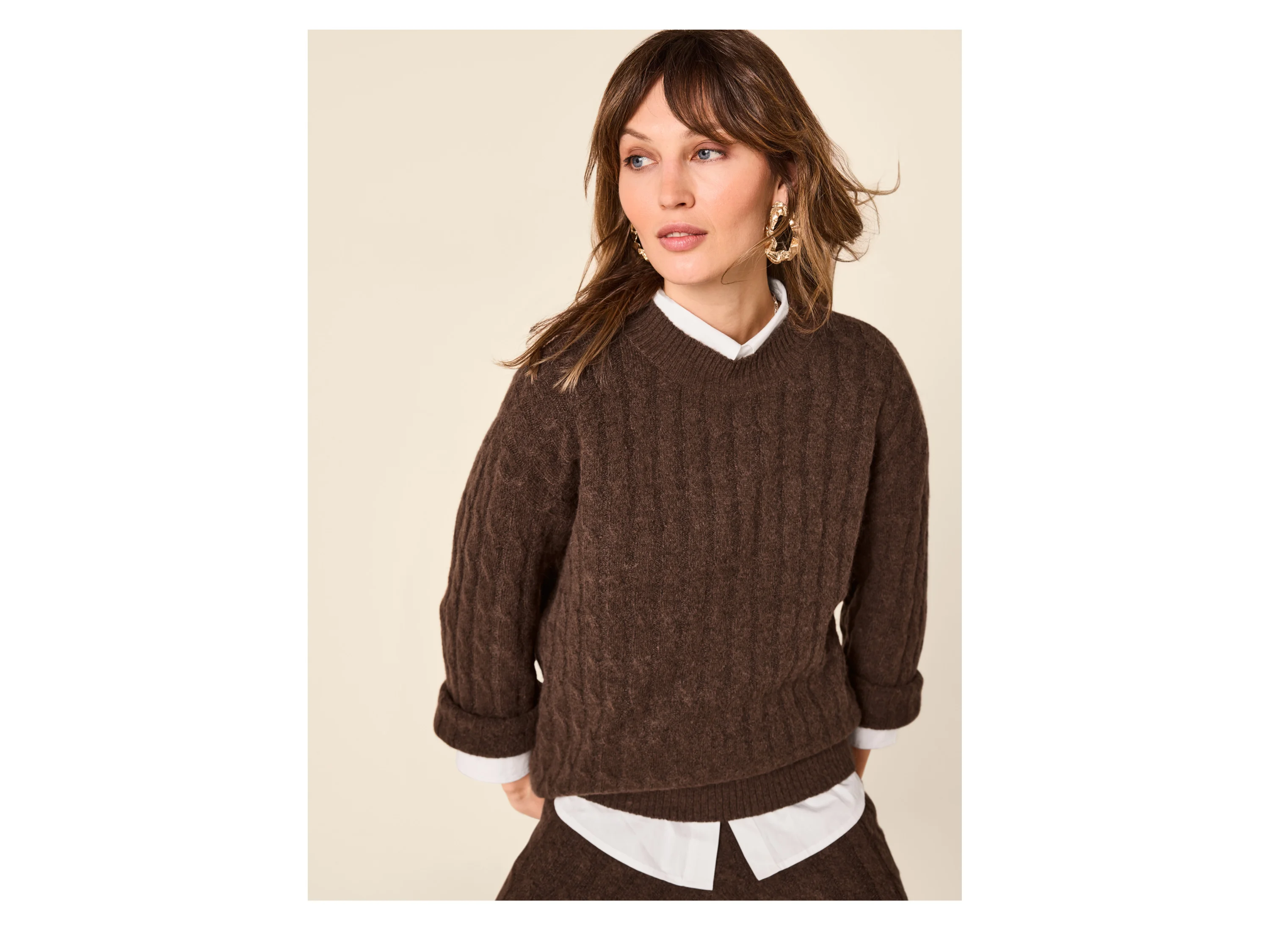 ESMARA® Damen Strickpullover (Braun, S (36/38)) – Bild 2 von 4