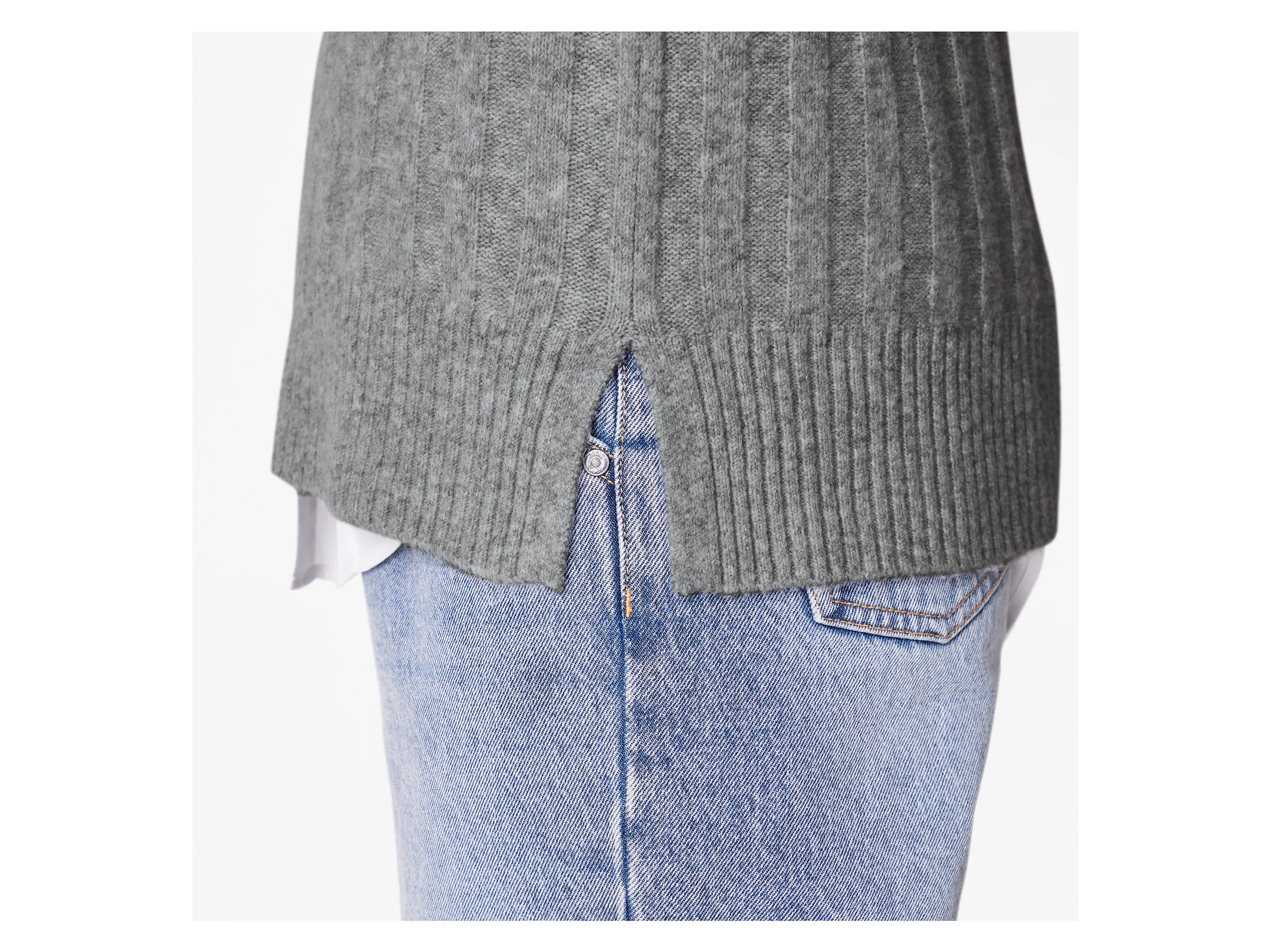 ESMARA® Damen Strickpullover (Grau, L(44/46)) – Bild 3 von 4