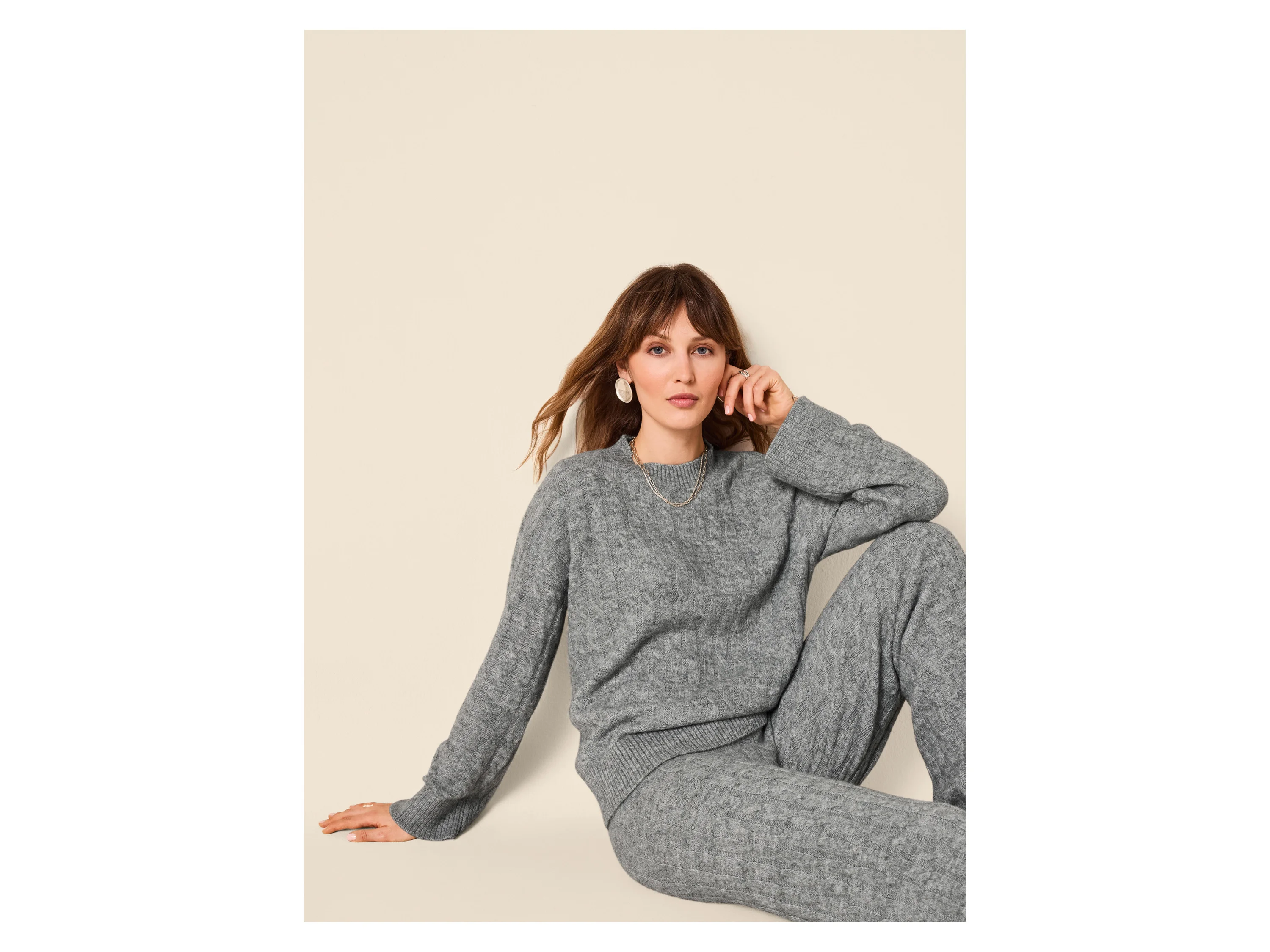 ESMARA® Damen Strickpullover (Grau, L (44/46)) – Bild 2 von 4