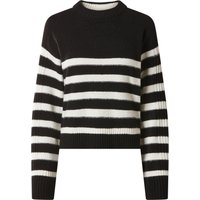 ESMARA® Damen Strickpullover (Schwarz/weiß, L(44/46))