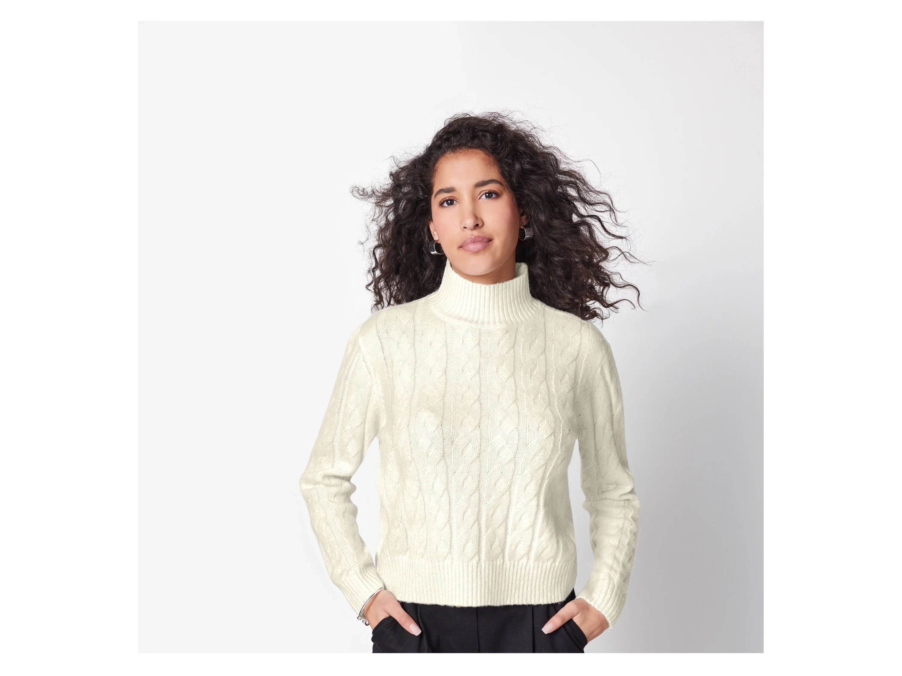 ESMARA® Damen Strickpullover (Weiß, M(40/42)) – Bild 2 von 4