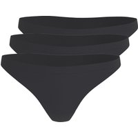 ESMARA® Damen Strings, 3 Stück, seamless (Schwarz, L(44/46))