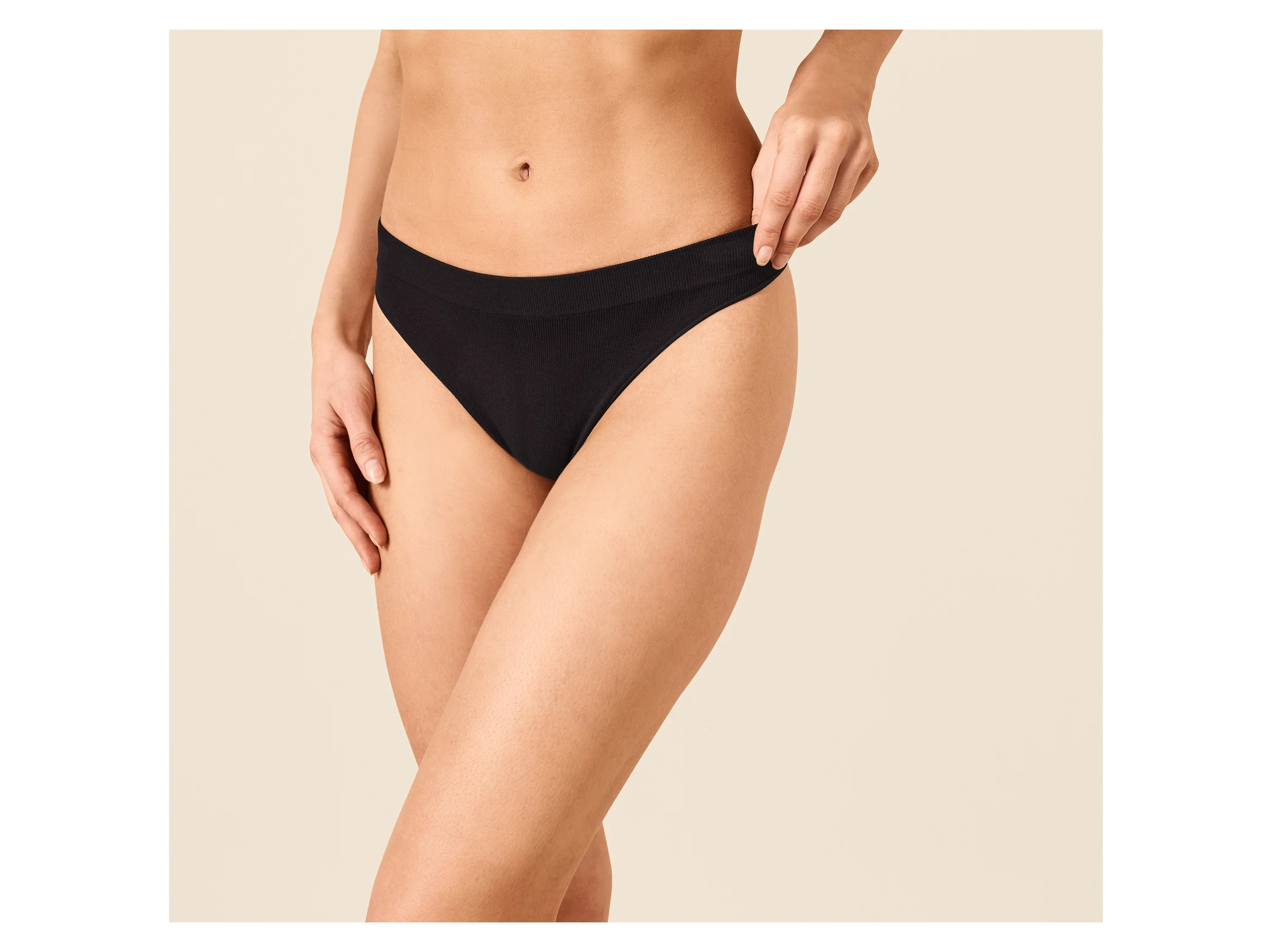 ESMARA® Damen Strings, 3 Stück, seamless (Schwarz, M(40/42)) – Bild 2 von 4