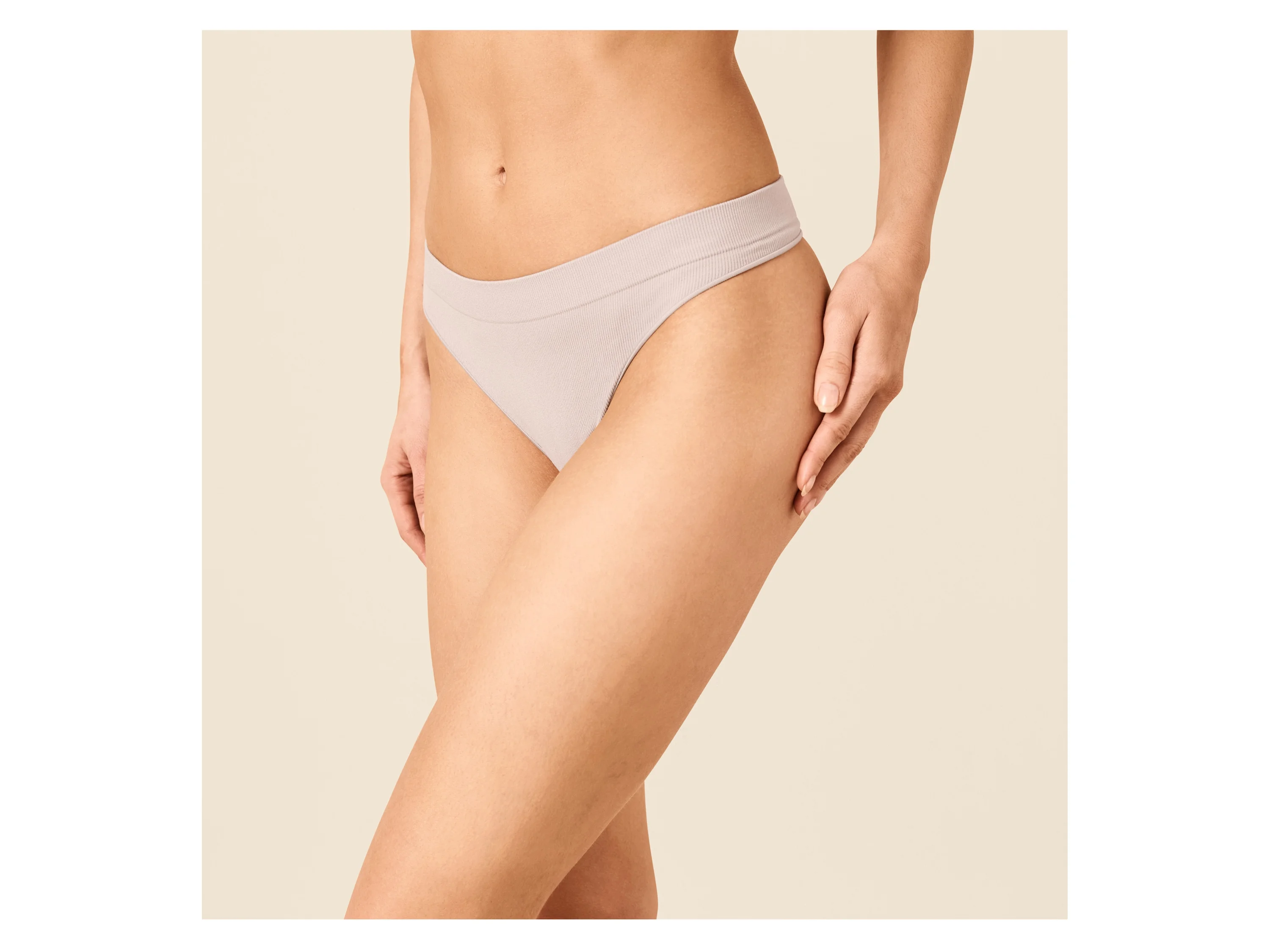 ESMARA® Damen Strings, 3 Stück, seamless (grau/pink, L(44/46)) – Bild 2 von 4
