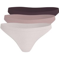 ESMARA® Damen Strings, 3 Stück, seamless (rot/pink, S(36/38))