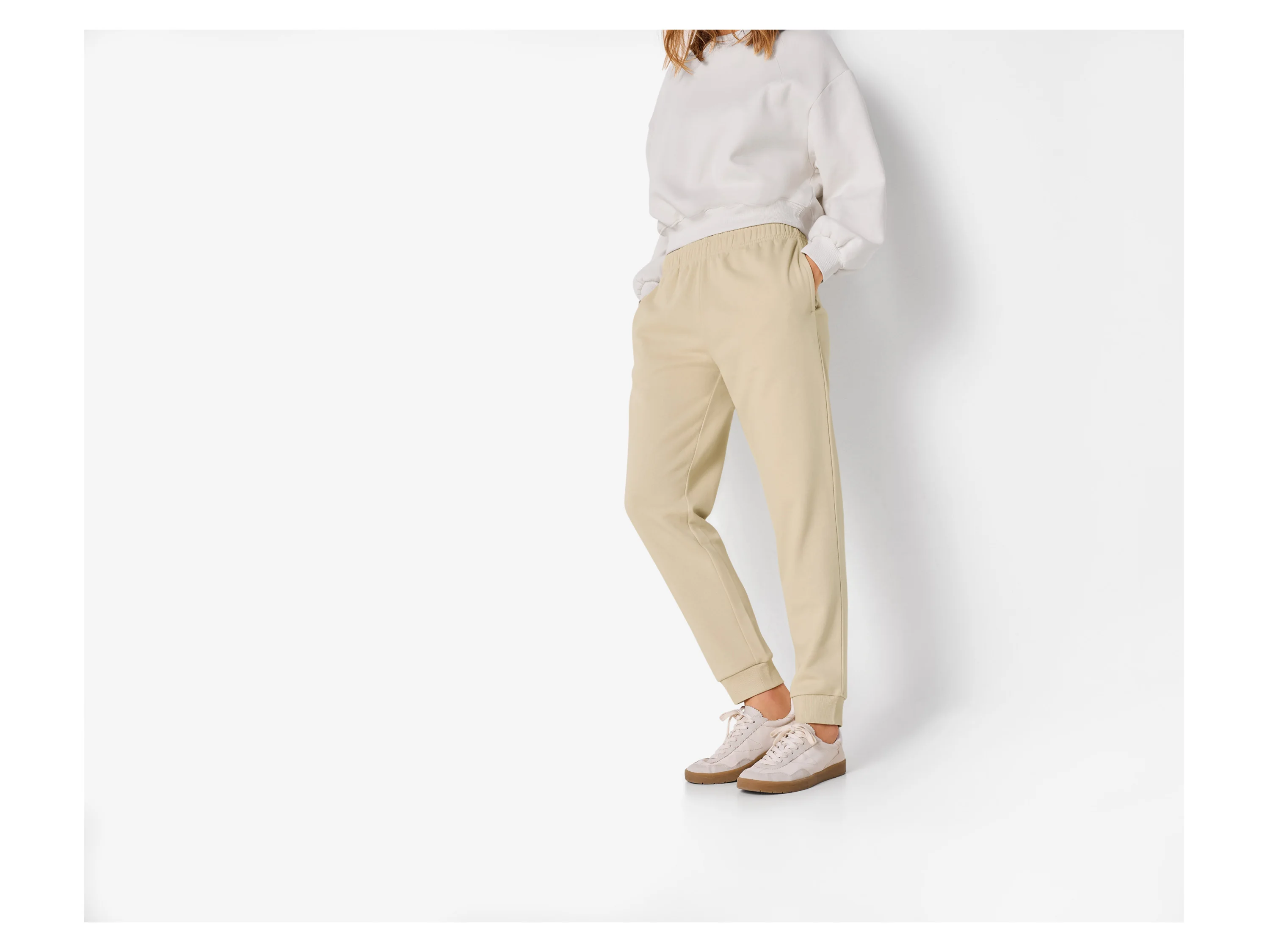ESMARA® Damen Sweathose (Beige, M(40/42)) – Bild 2 von 3