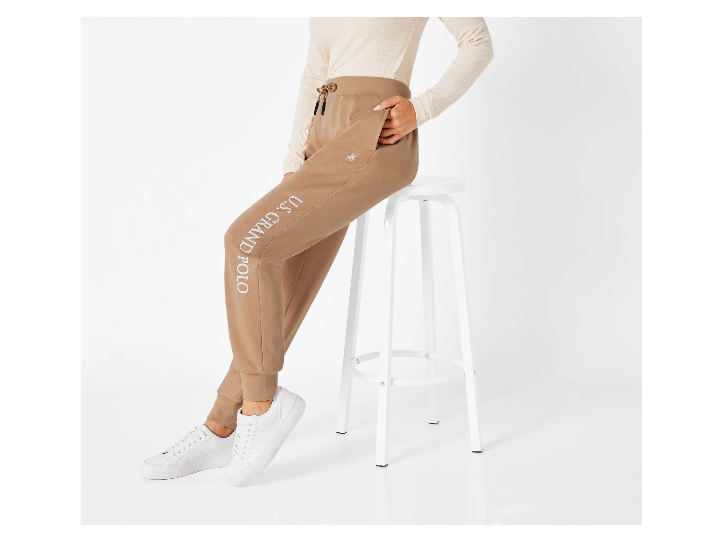 ESMARA® Damen Sweathose (Cappuccino, M(40/42)) – Bild 2 von 4