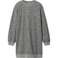ESMARA® Damen Sweatkleid (Leo/grau, L(44/46))