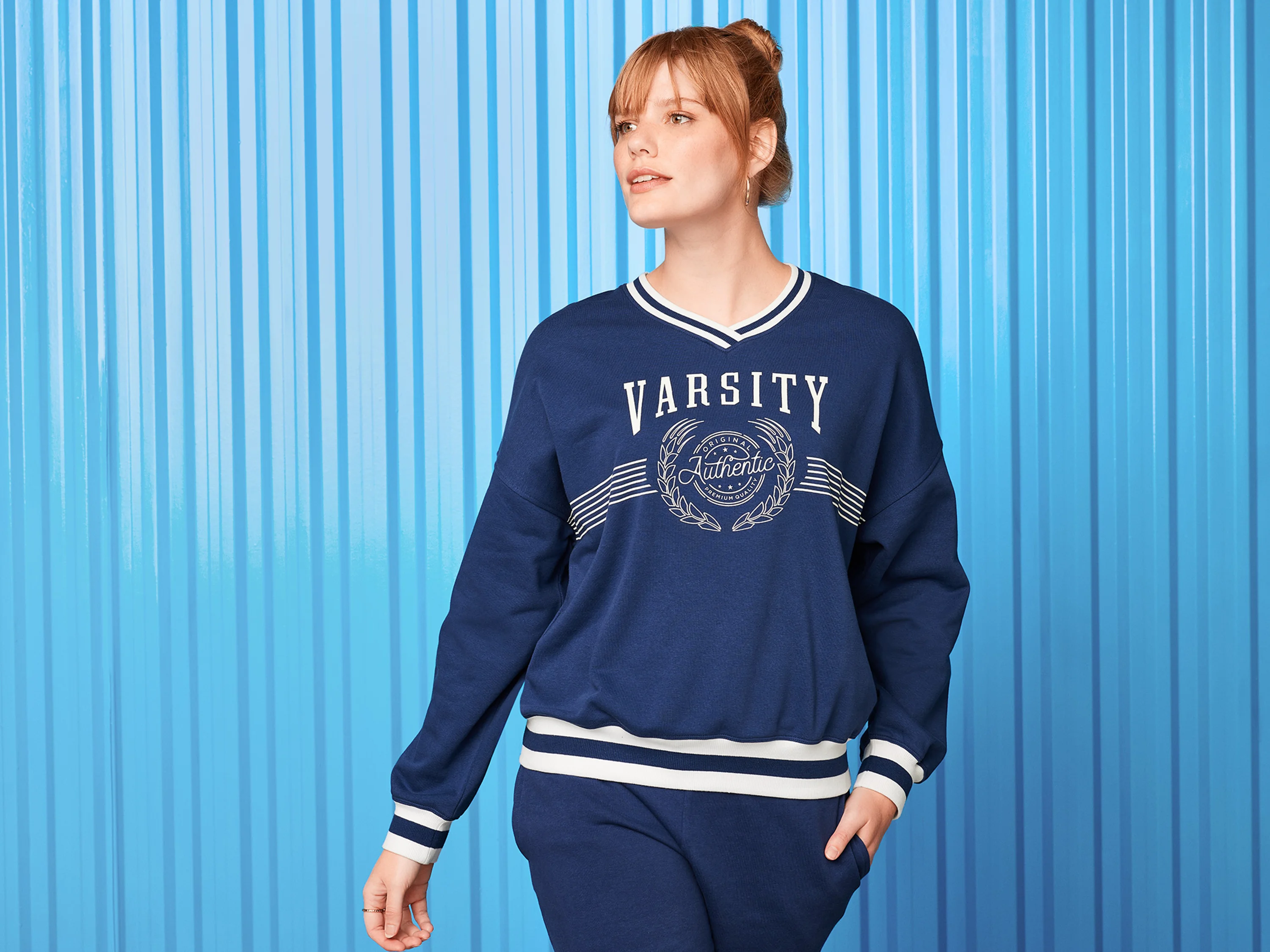 ESMARA® Damen Sweatpullover Oversized (Navy, S(36/38)) – Bild 2 von 3