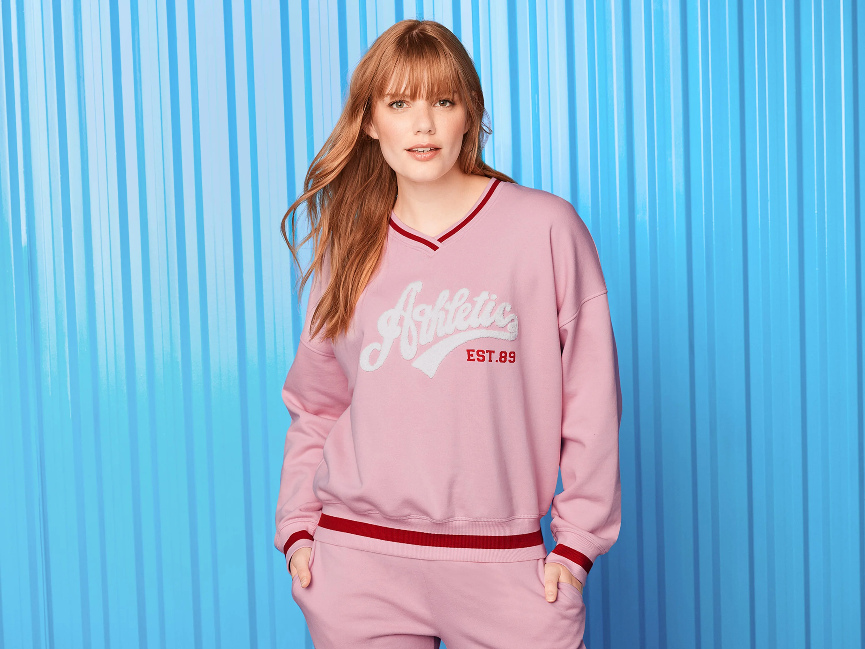 ESMARA® Damen Sweatpullover Oversized (Pink, M(40/42)) – Bild 2 von 3