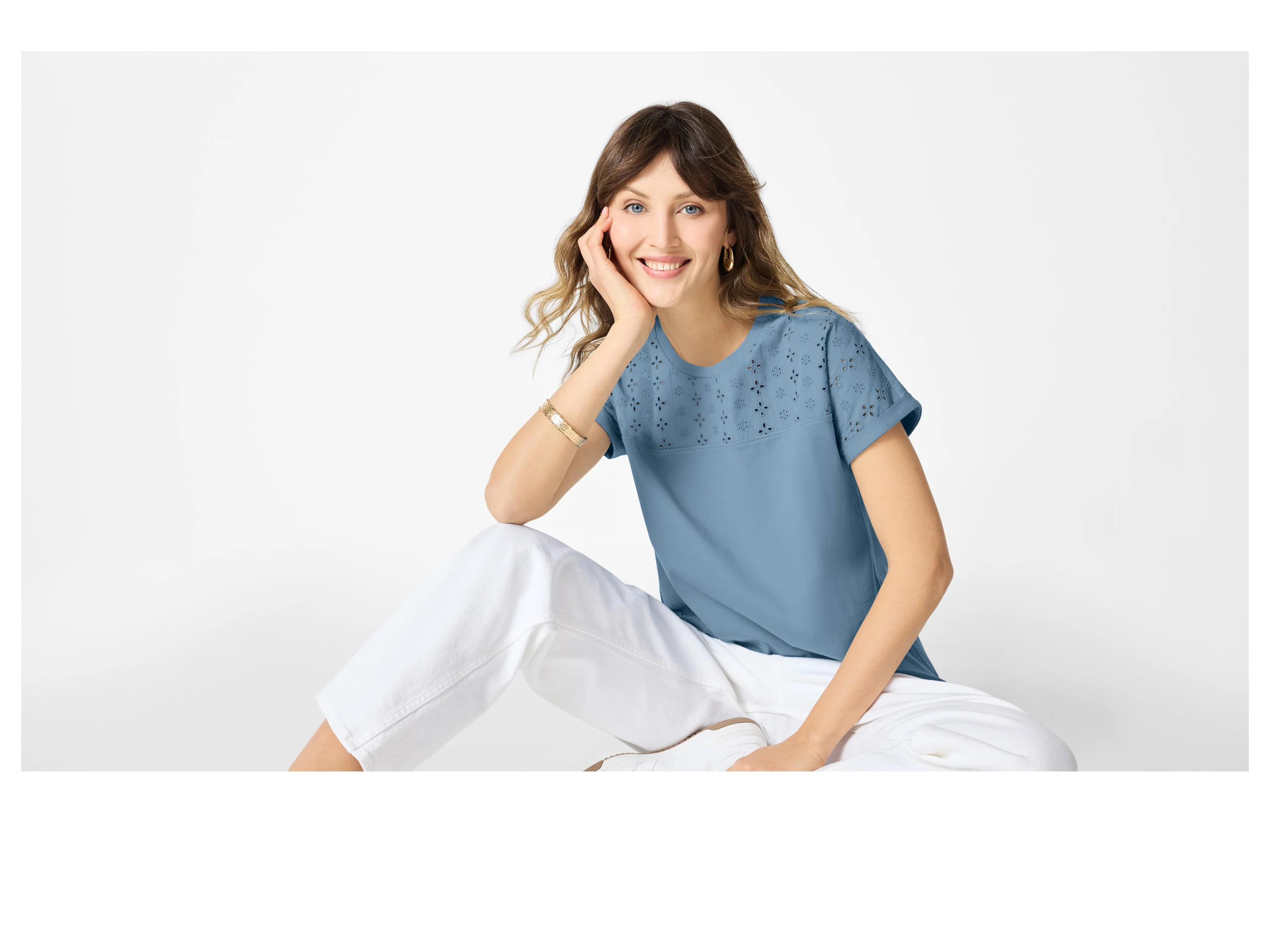 ESMARA® Damen T-Shirt (Blau, XS(32/34)) – Bild 2 von 4