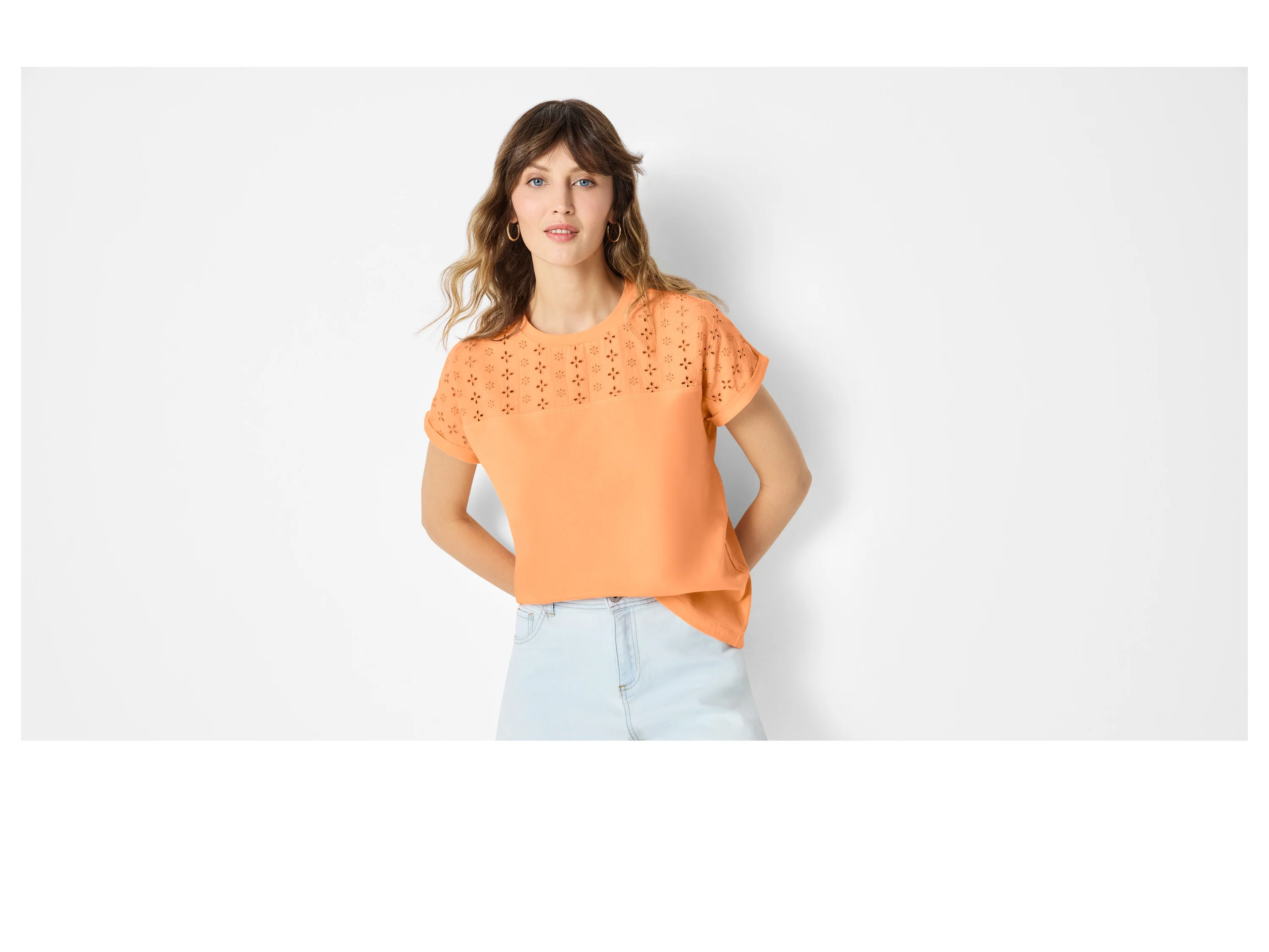 ESMARA® Damen T-Shirt (Orange, S(36/38)) – Bild 2 von 3
