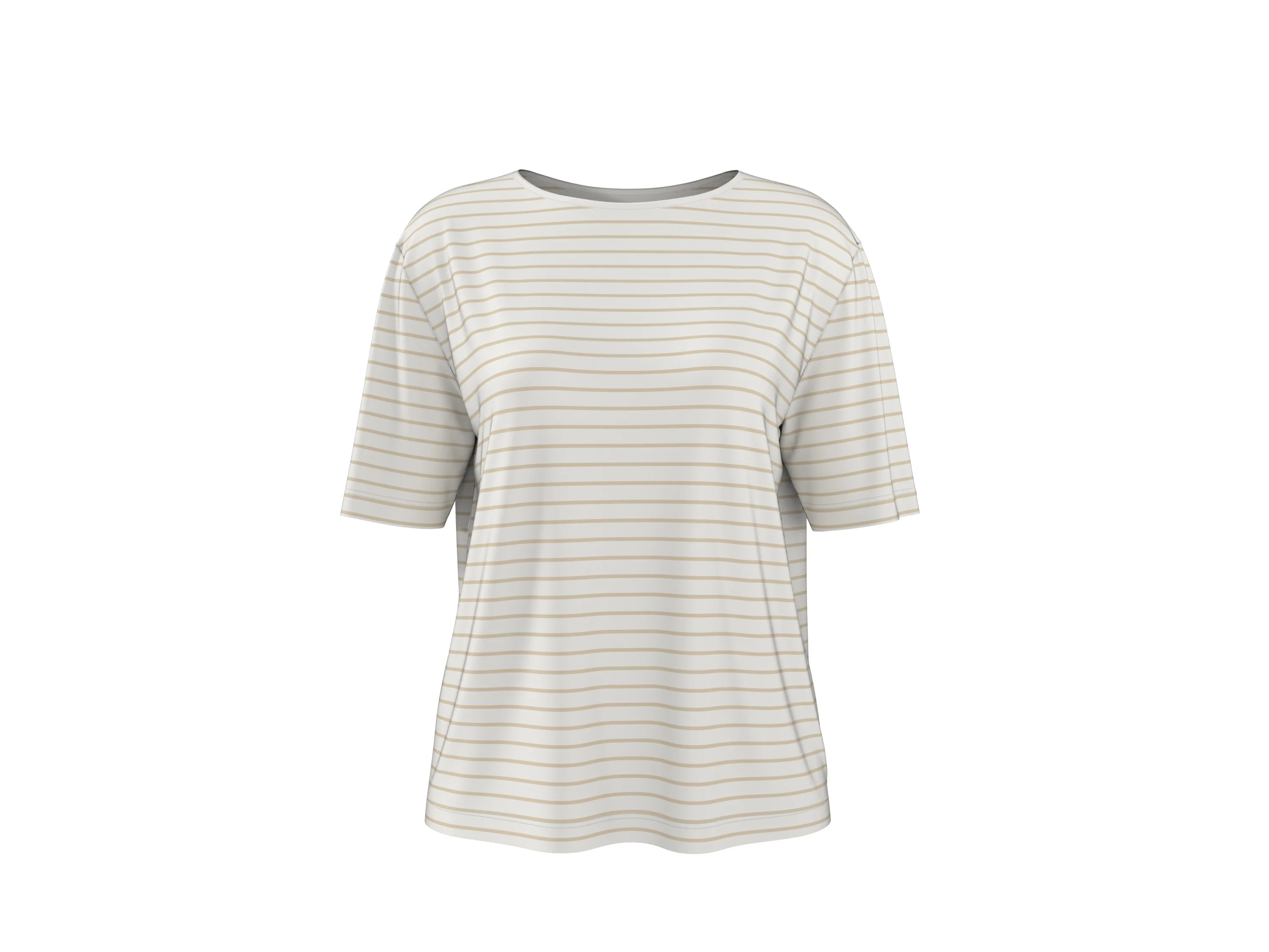 ESMARA® Damen T-Shirt (weiß/beige, S(36/38)) – Bild 3 von 4