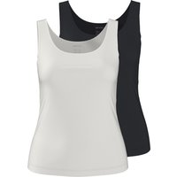ESMARA® Damen Tanktops, 2 Stück (Schwarz/weiß, S (36/38))