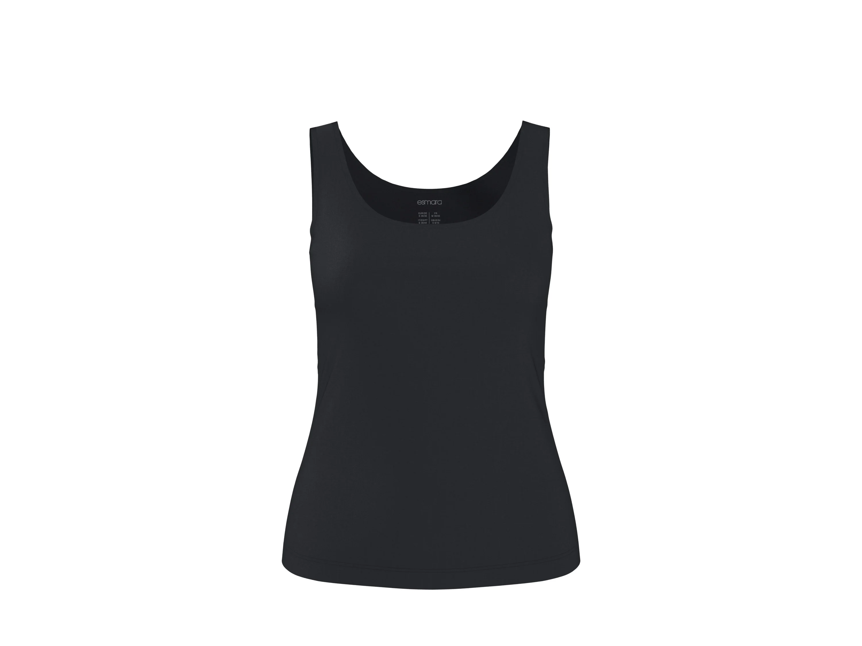 ESMARA® Damen Tanktops, 2 Stück (Schwarz/weiß, S (36/38)) – Bild 3 von 4