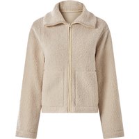 ESMARA® Damen Teddyfleece-Jacke (Beige, L(44/46))