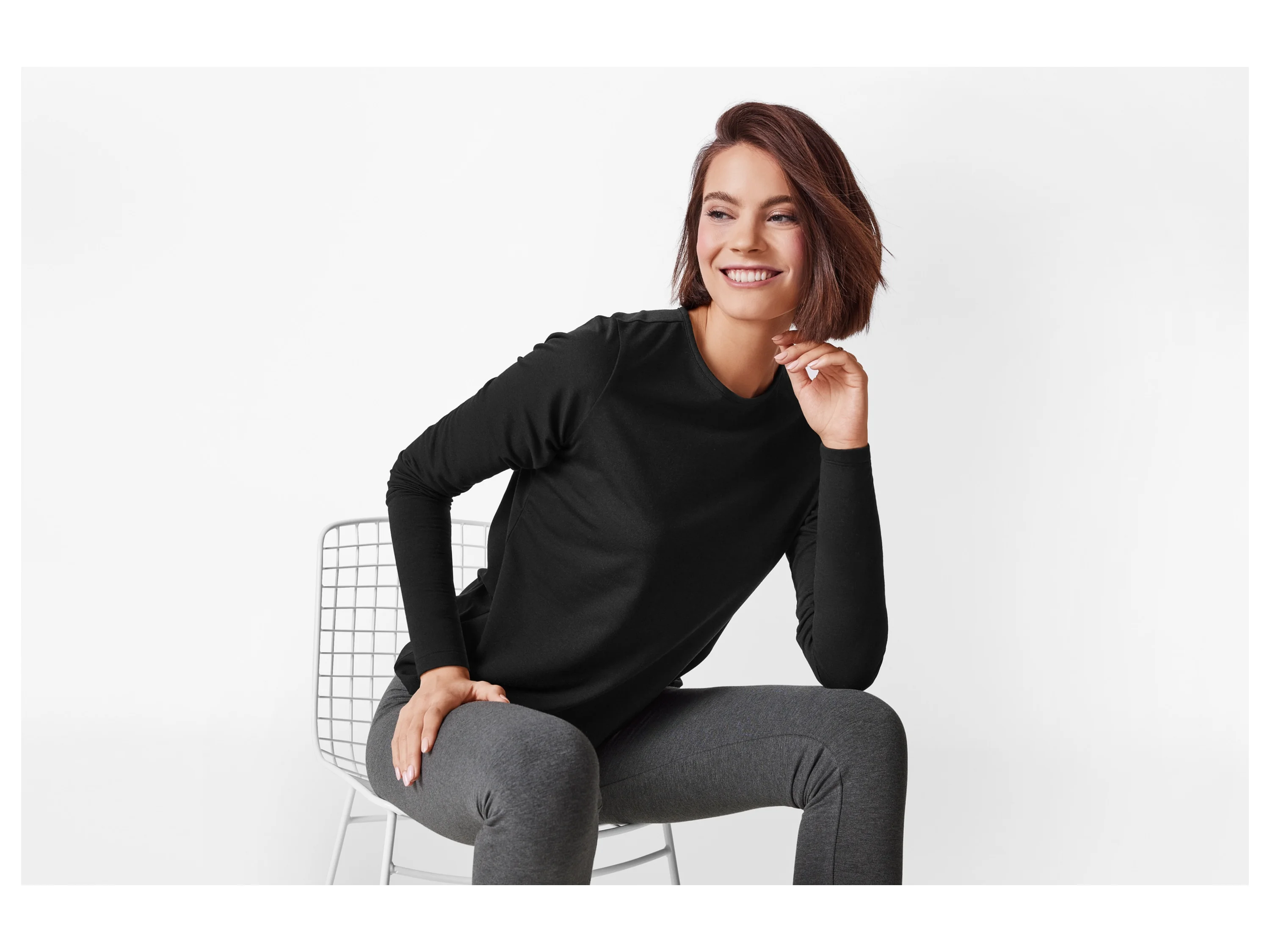 ESMARA® Damen Thermo-Langarmshirt (Schwarz, M(40/42)) – Bild 2 von 4