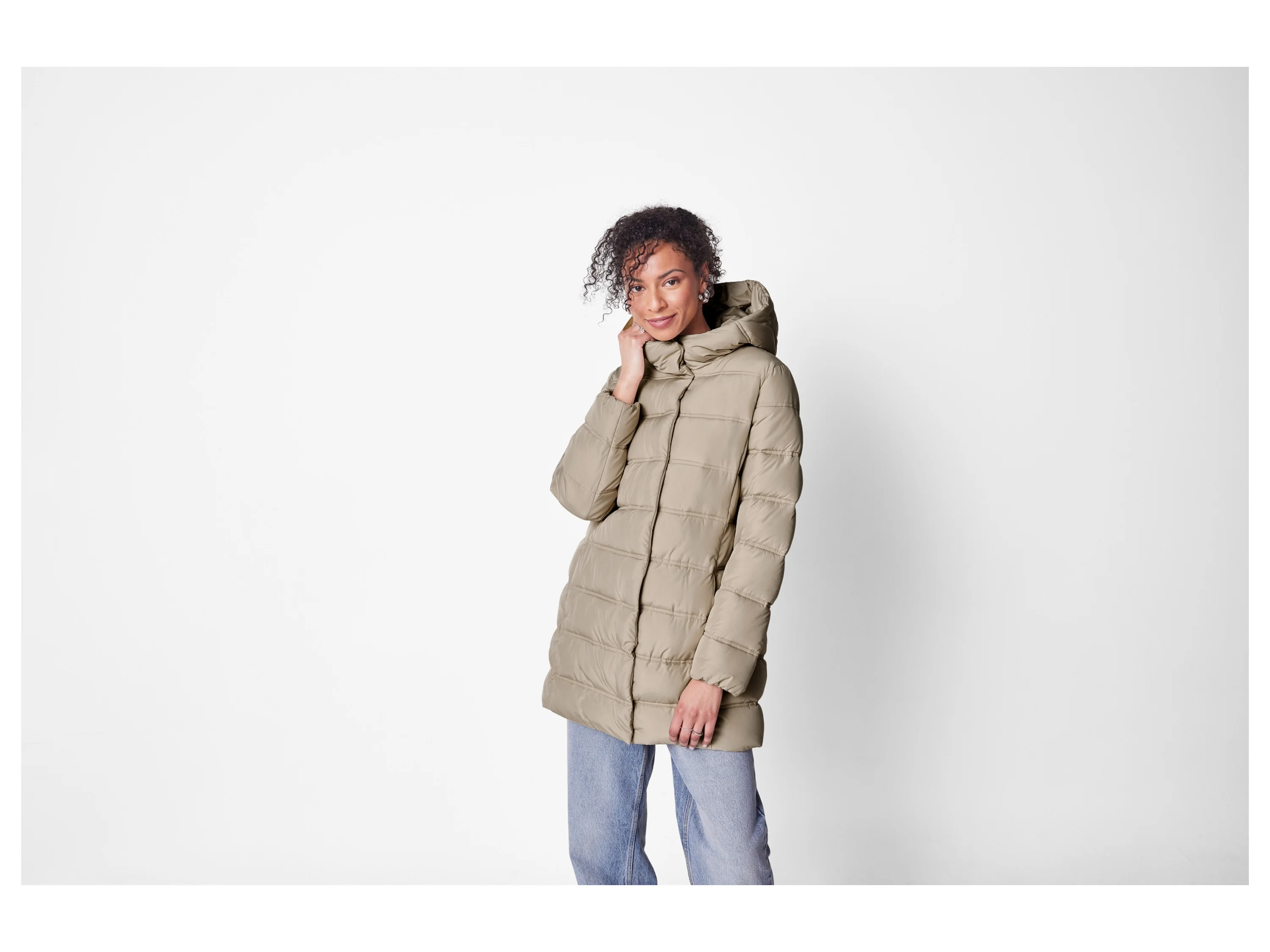 ESMARA® Damen Thermo-Steppmantel (Beige, S (36/38)) – Bild 2 von 4
