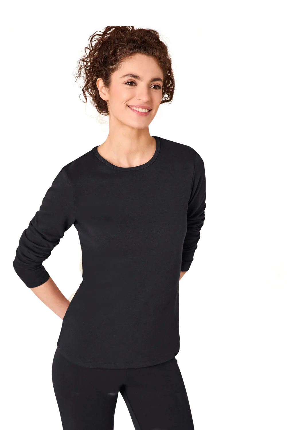 ESMARA® Damen Thermounterhemd (Schwarz, L(44/46)) – Bild 2 von 3