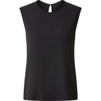 ESMARA® Damen Top, mit modischer Crinkle-Optik (Schwarz, S(36/38))