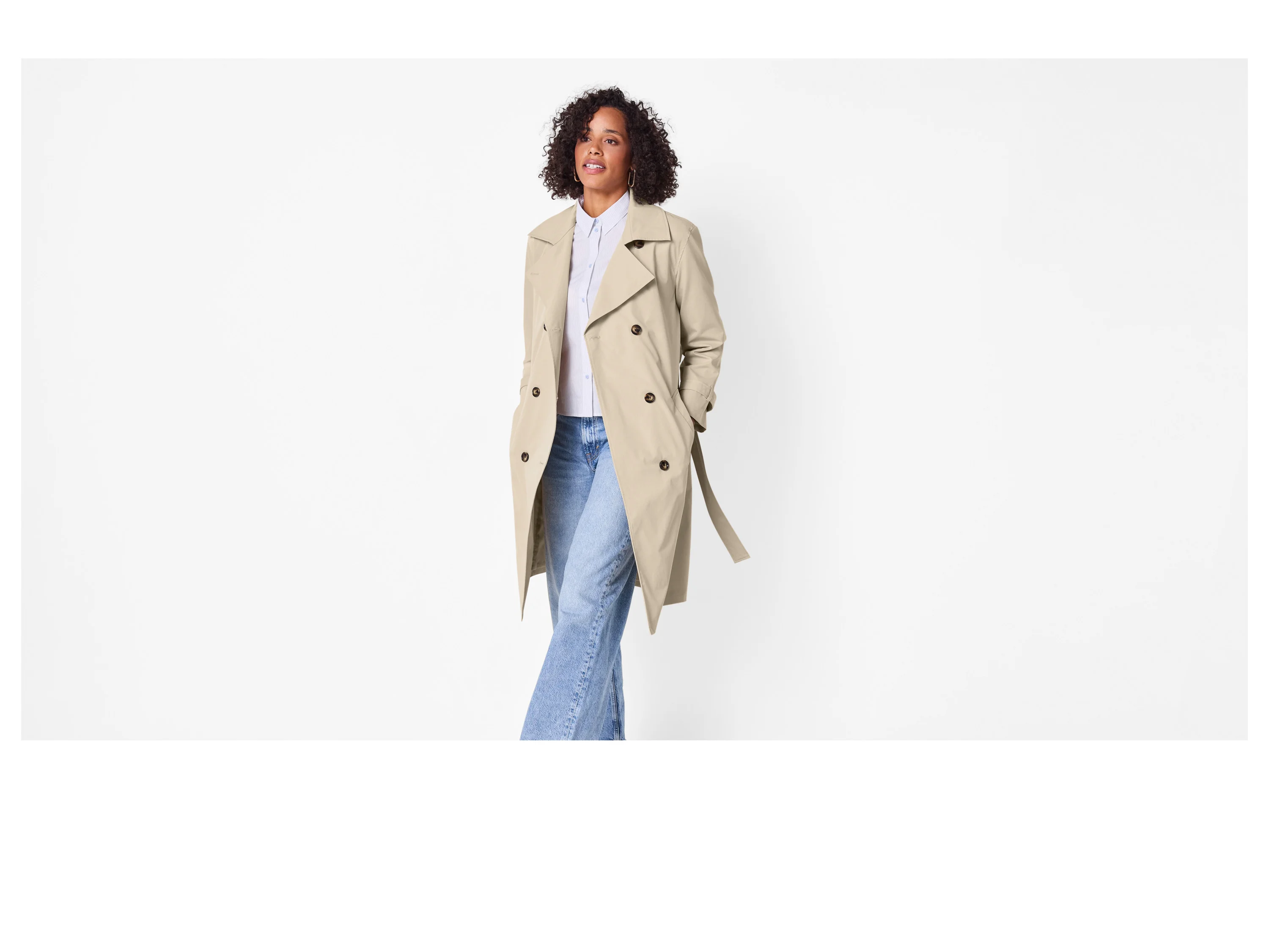 ESMARA® Damen Trenchcoat (Beige, M(40/42)) – Bild 2 von 4