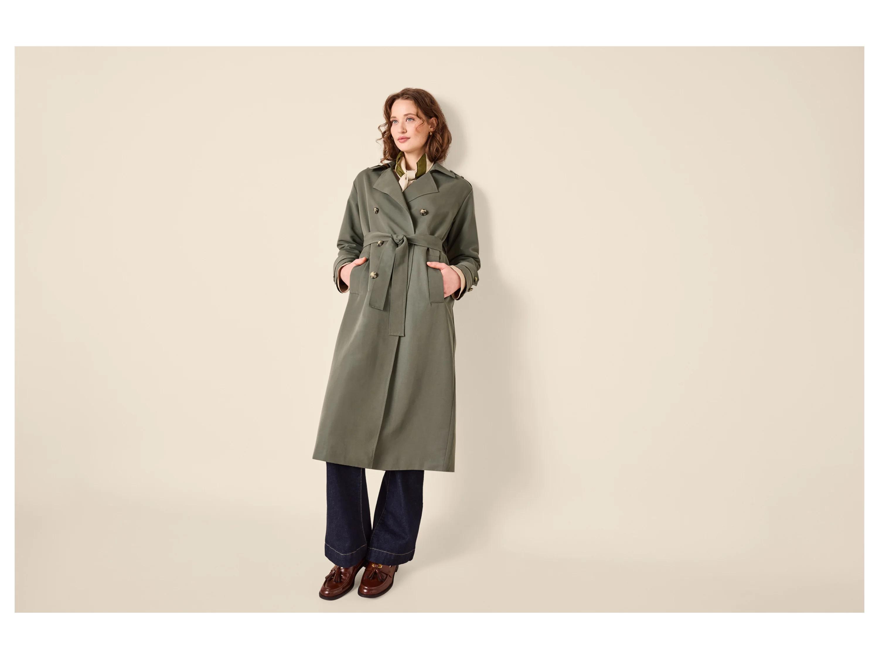 ESMARA® Damen Trenchcoat (Olive, M(40/42)) – Bild 2 von 4